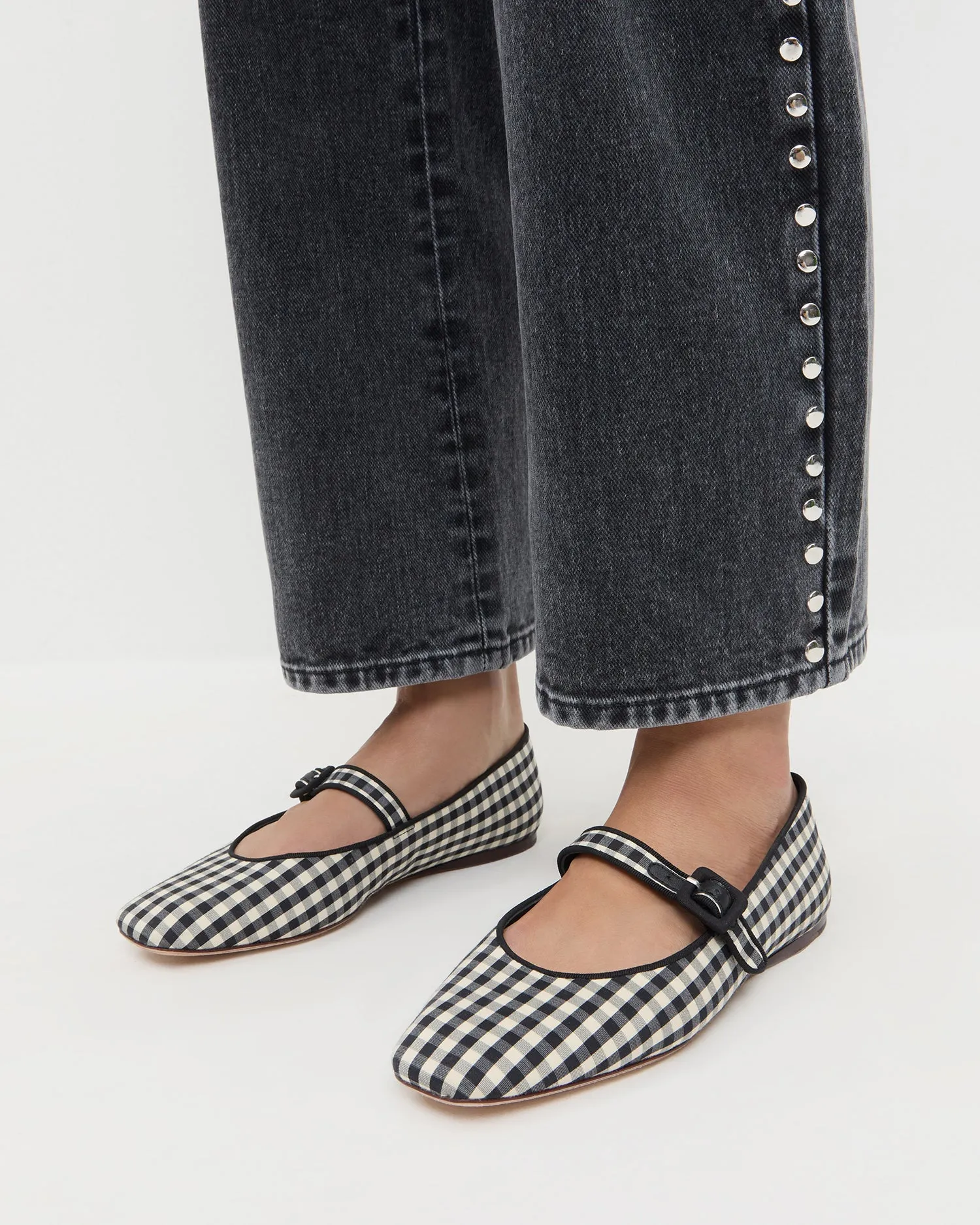 Ginger Black/White Gingham Mary Jane sold by Loeffler Randall product image thumbnail 2