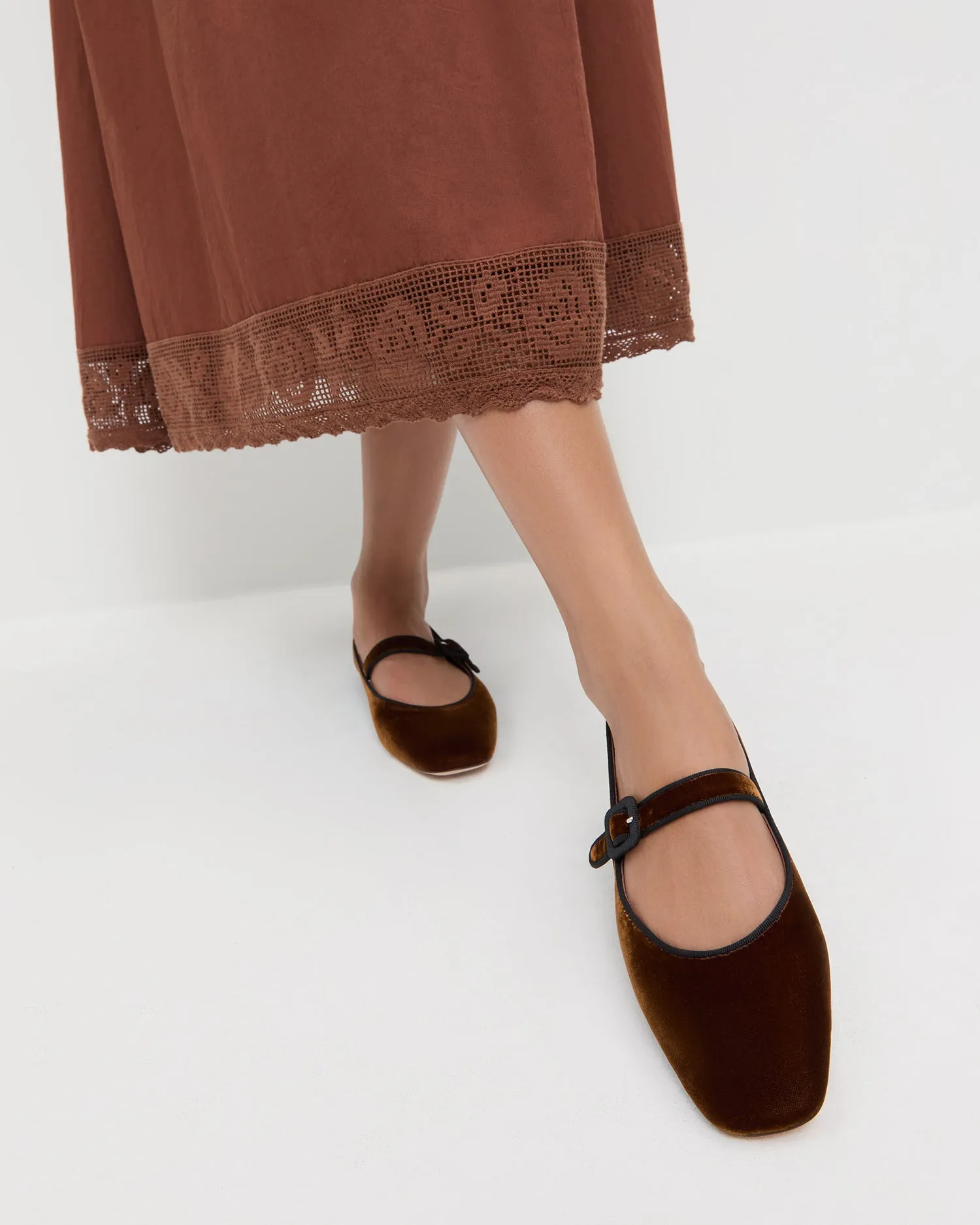 Ginger Brown Velvet Mary Jane sold by Loeffler Randall product image thumbnail 2