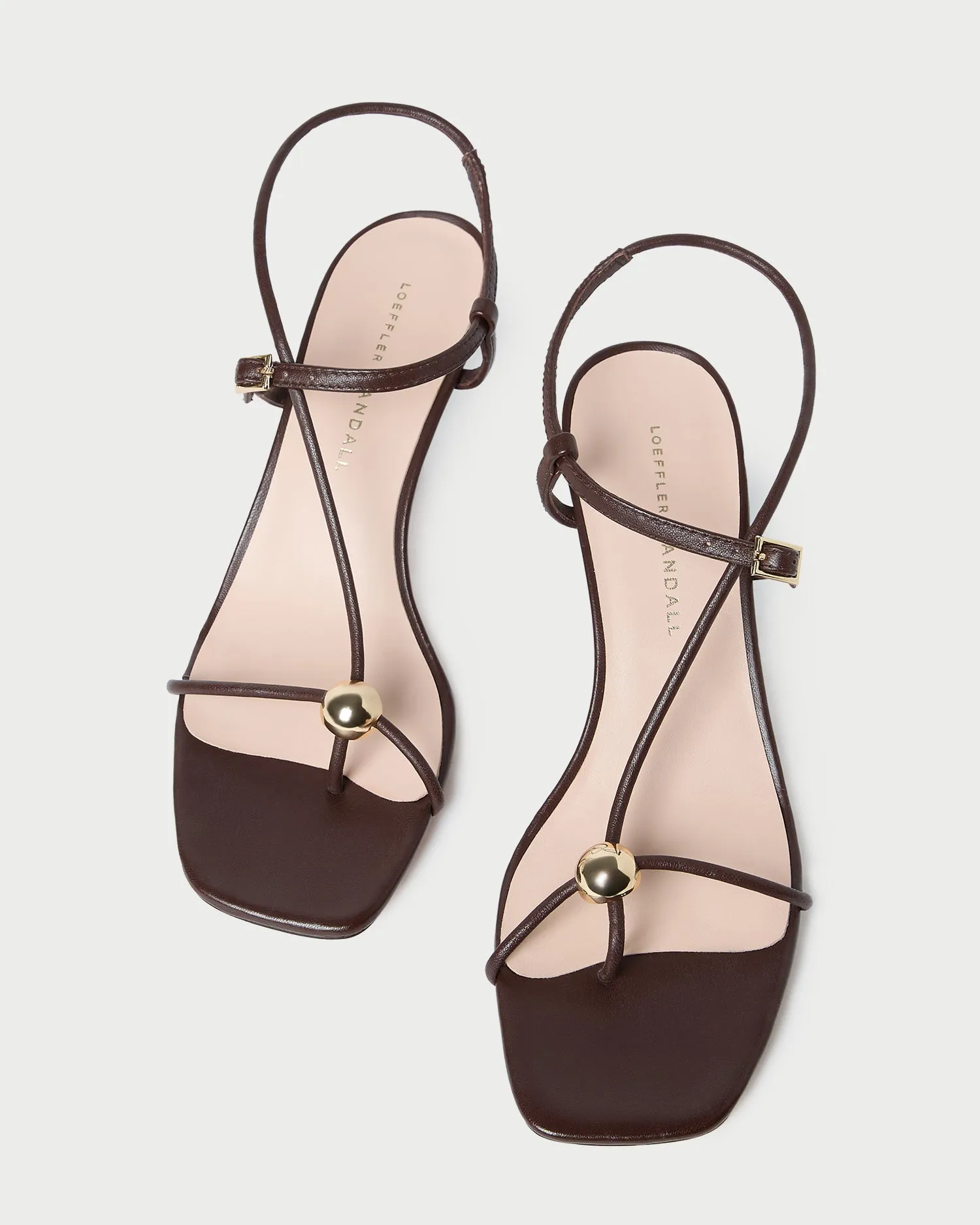 Triana Espresso Leather Mid-Heel Sandal sold by Loeffler Randall product image thumbnail 4