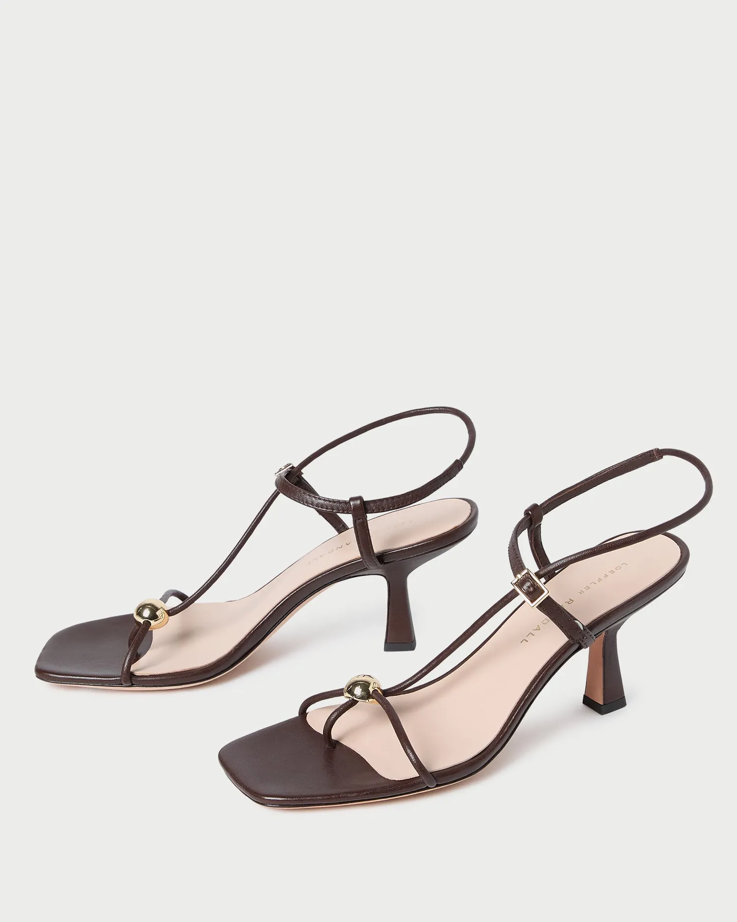 Triana Espresso Leather Mid-Heel Sandal sold by Loeffler Randall product image thumbnail 5