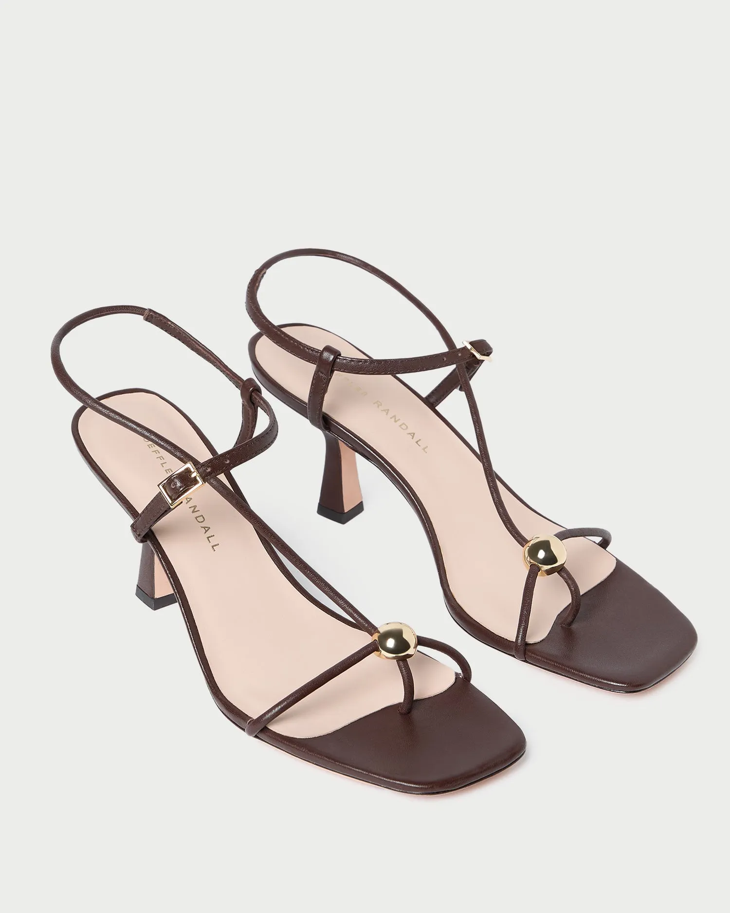 Triana Espresso Leather Mid-Heel Sandal sold by Loeffler Randall product image thumbnail 3
