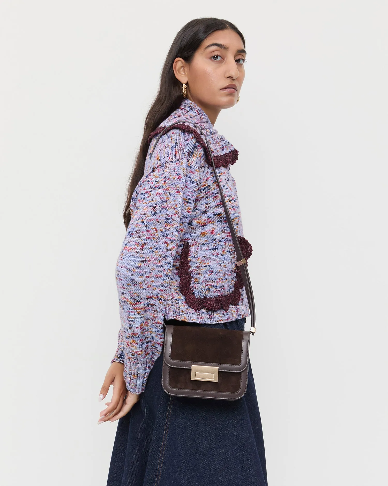 Desi Brown Suede Crossbody sold by Loeffler Randall product image thumbnail 5