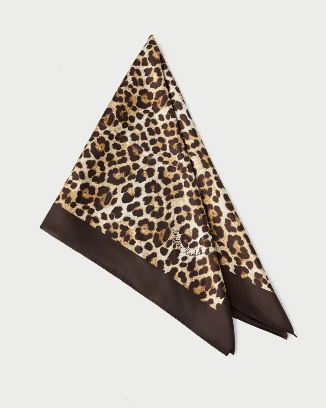 Beverly Leopard Silk Scarf sold by Loeffler Randall