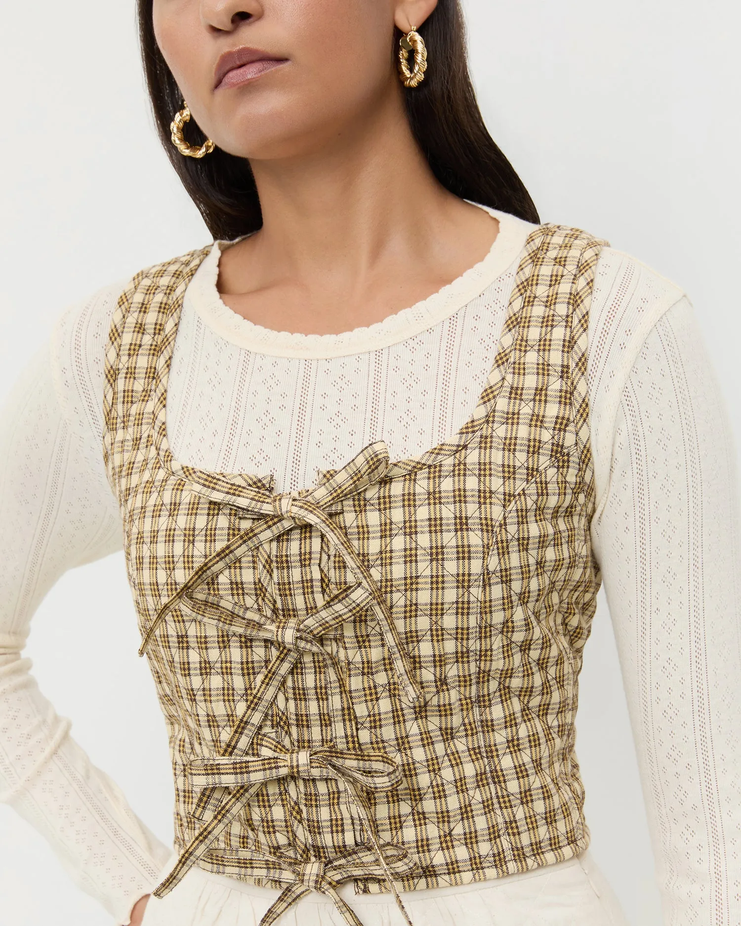 Callista Tie-Front Vest sold by Loeffler Randall product image thumbnail 4