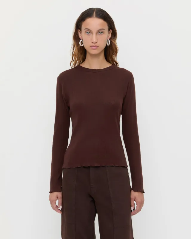 Lolo Pointelle Long-Sleeve Tee sold by Loeffler Randall