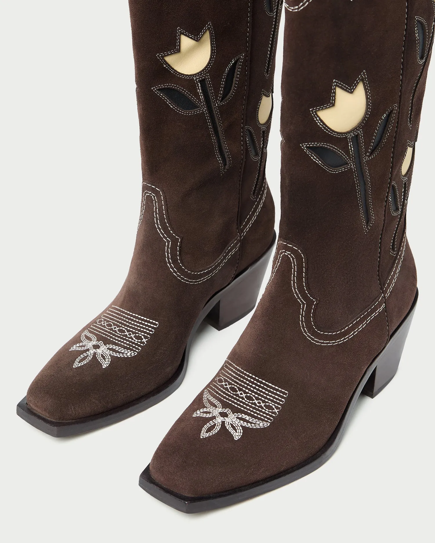 Wilder Brown Suede Tulip Boot sold by Loeffler Randall product image thumbnail 3