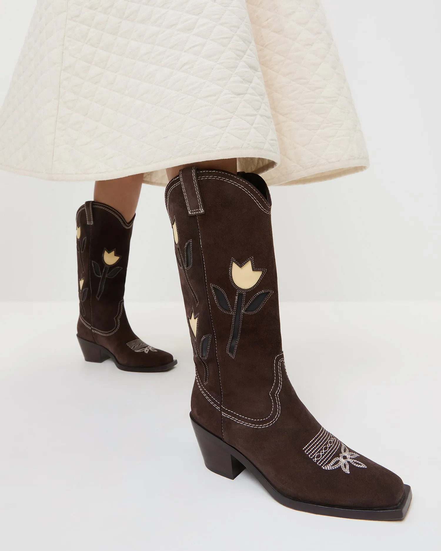 Wilder Brown Suede Tulip Boot sold by Loeffler Randall product image thumbnail 2