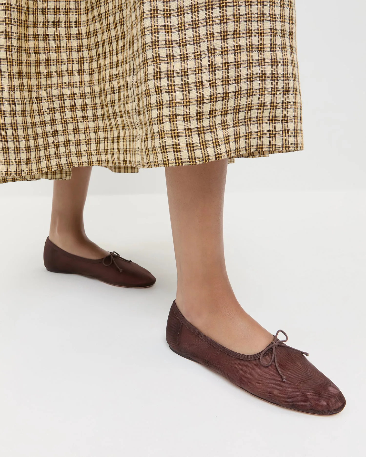 Landon Chocolate Mesh Ballet Flat sold by Loeffler Randall product image thumbnail 2