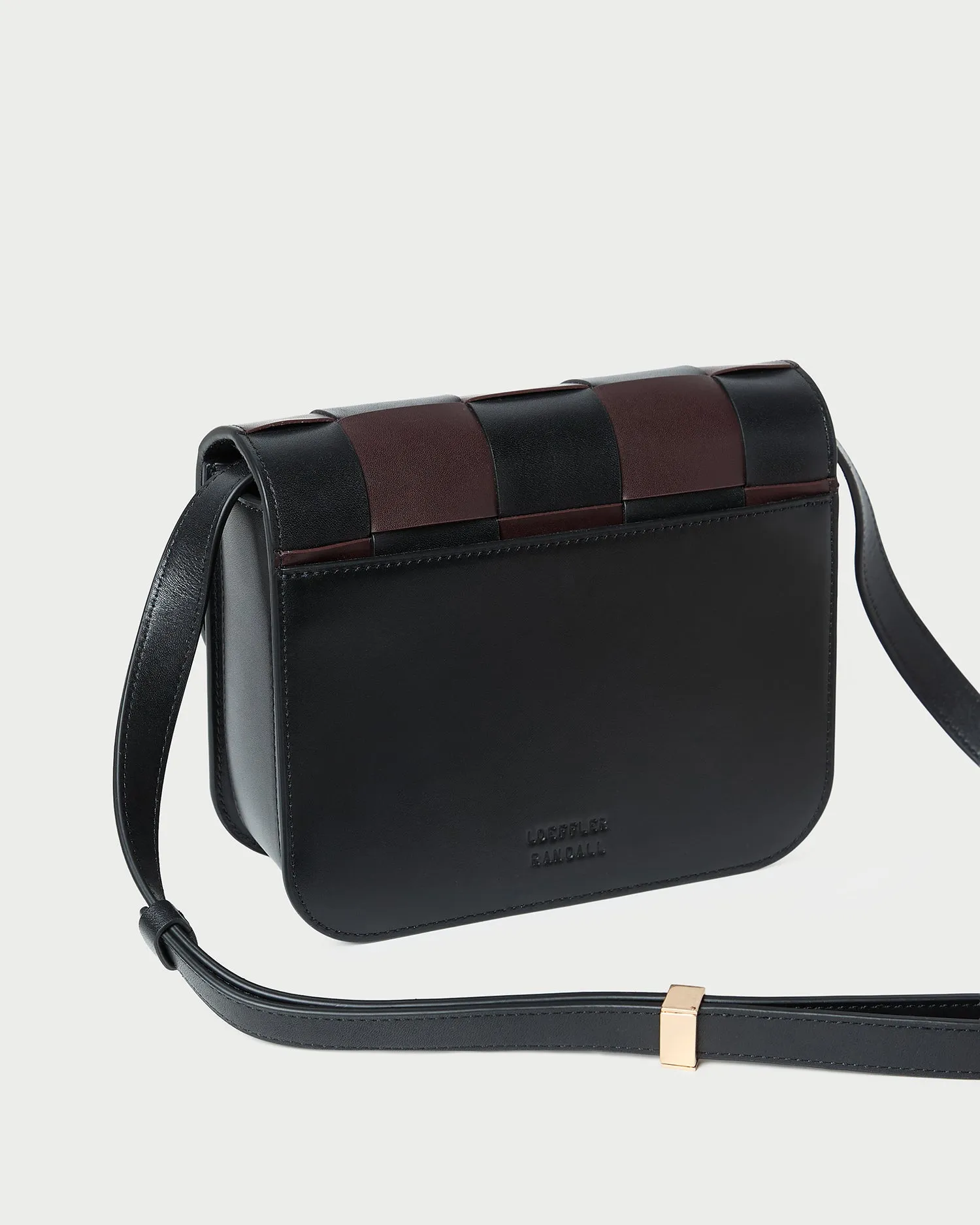 Desi Black/Espresso Woven Leather Crossbody sold by Loeffler Randall product image thumbnail 3