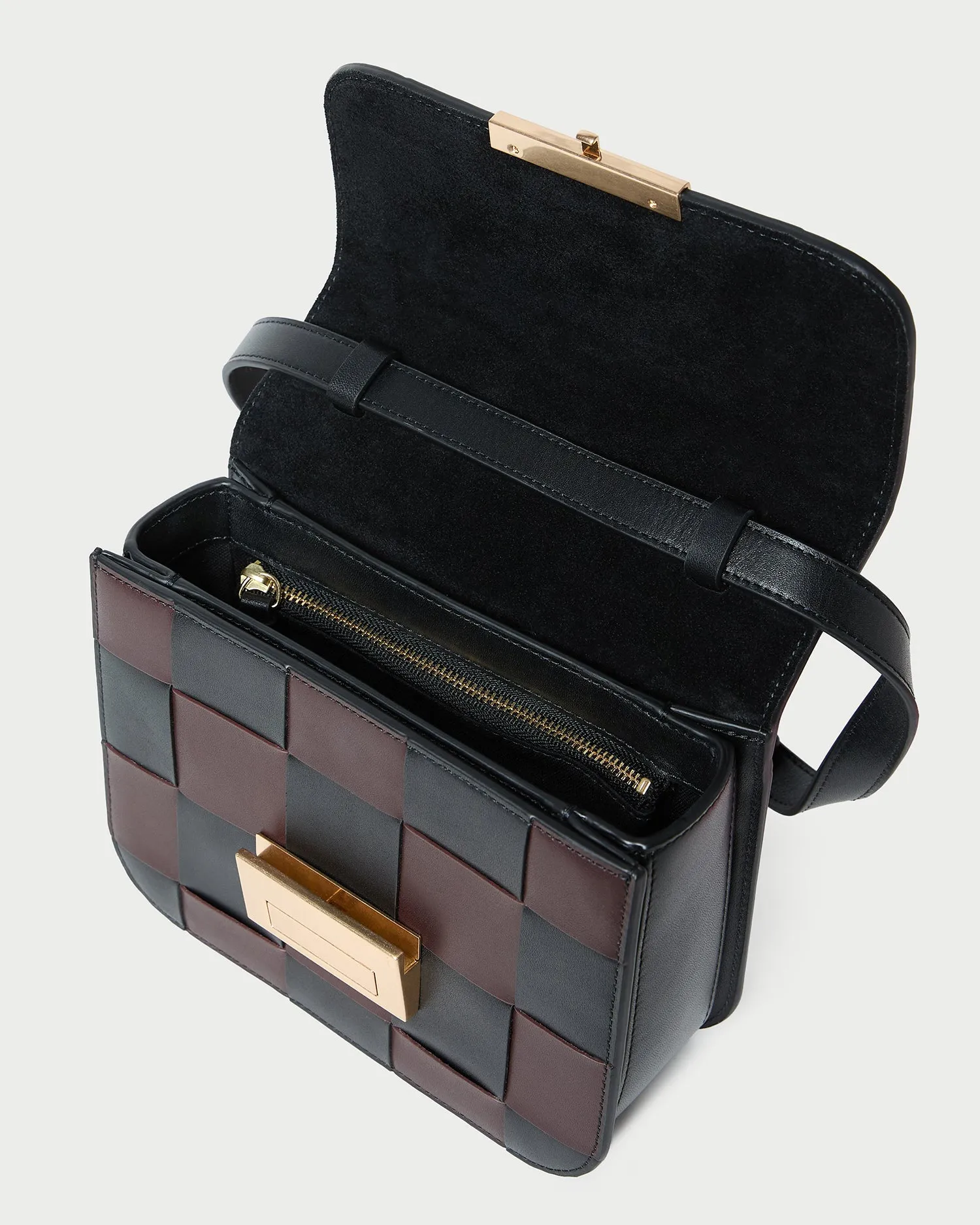 Desi Black/Espresso Woven Leather Crossbody sold by Loeffler Randall product image thumbnail 4