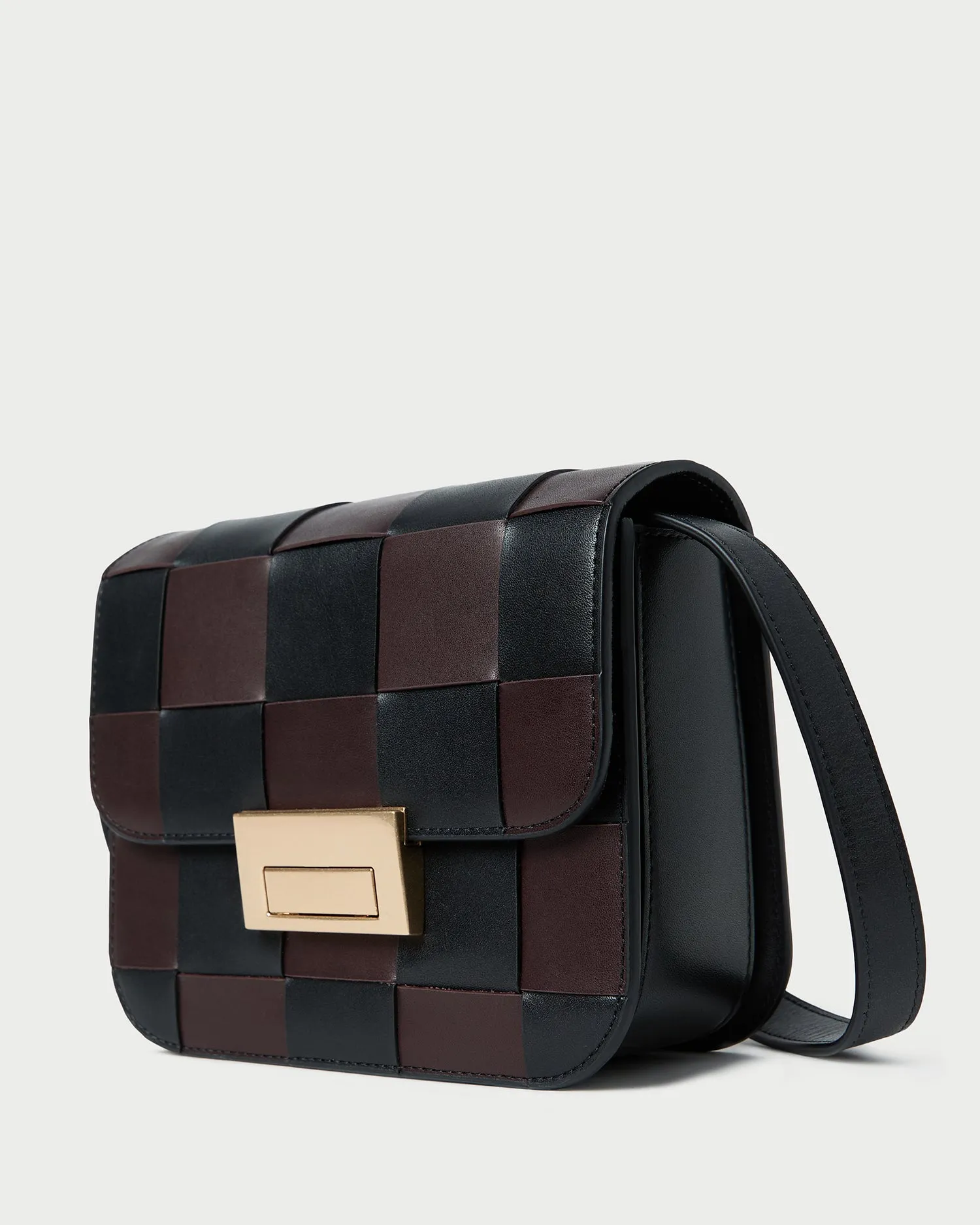 Desi Black/Espresso Woven Leather Crossbody sold by Loeffler Randall product image thumbnail 2