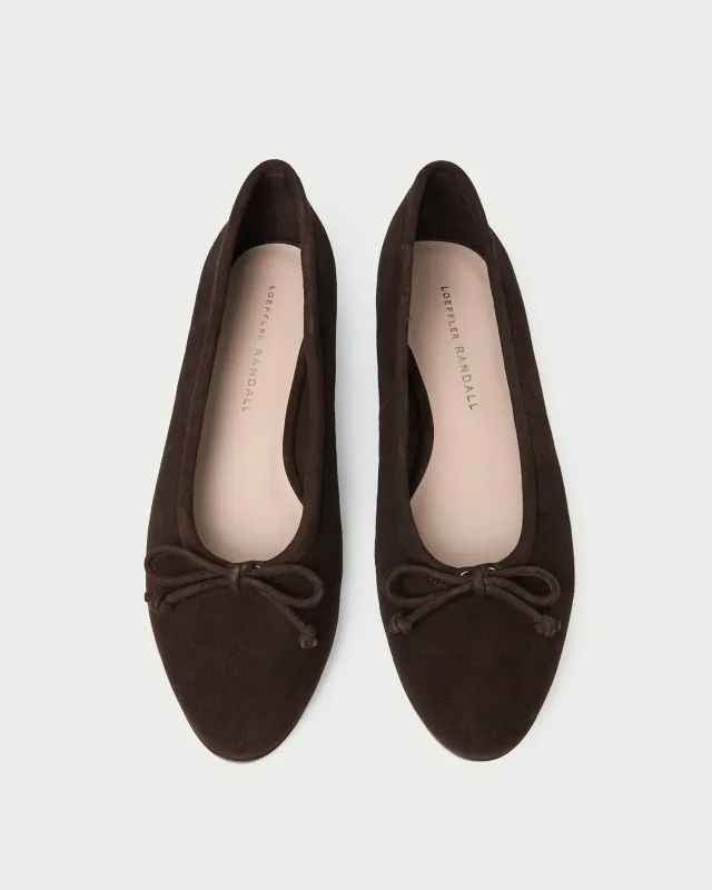 Noelle Brown Suede Ballet Flat sold by Loeffler Randall