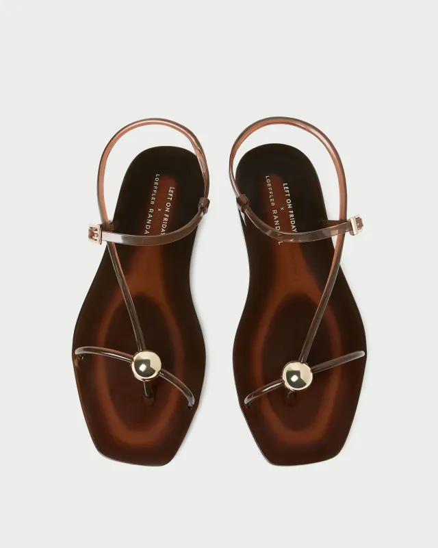 Dana Brown Strappy Jelly Sandal sold by Loeffler Randall
