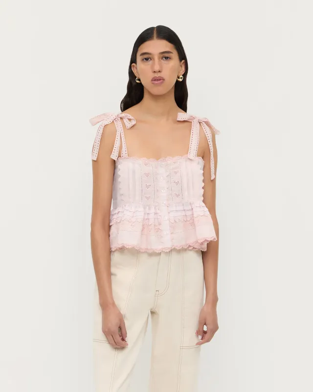Suzie Embroidered Top sold by Loeffler Randall
