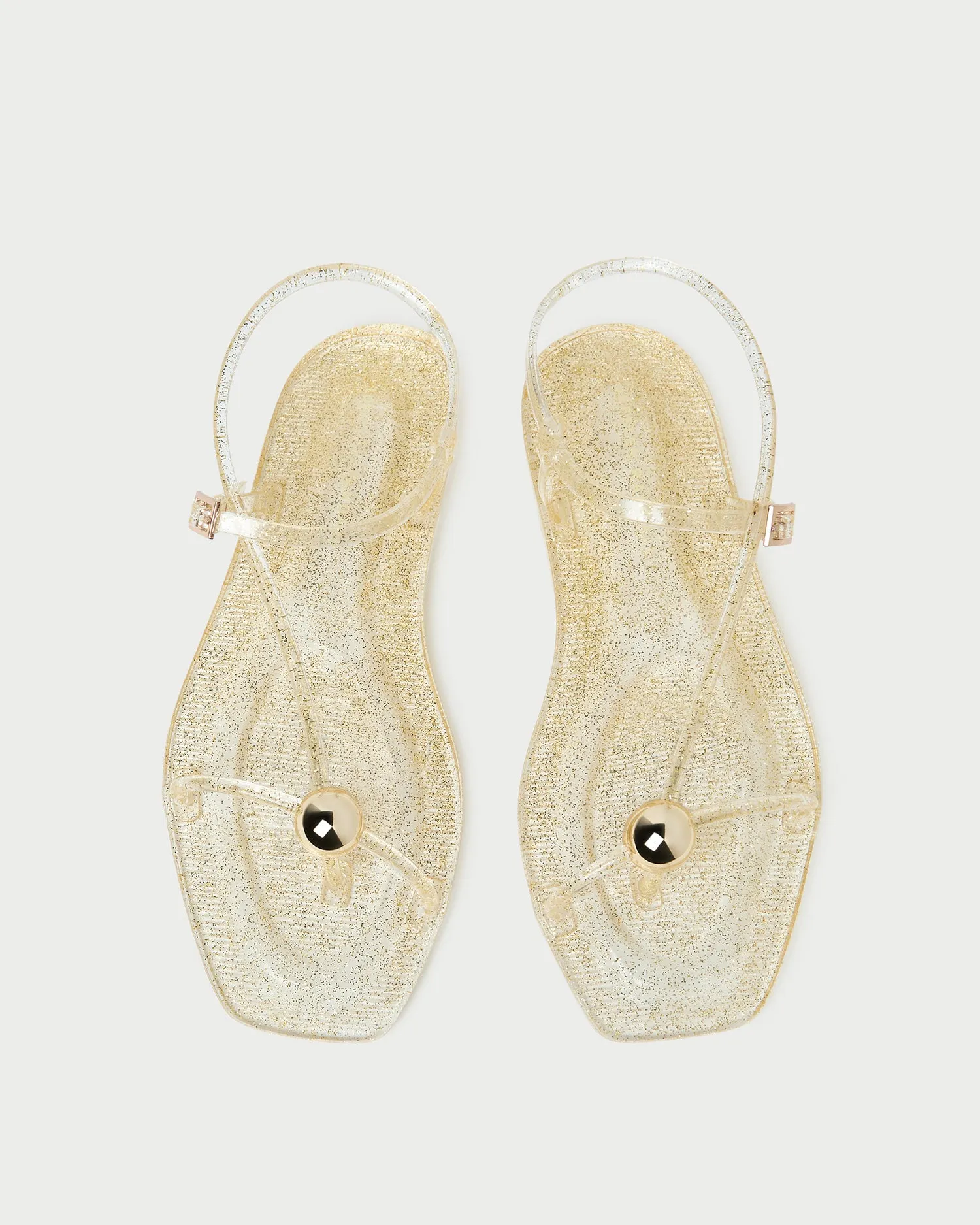 Dana Champagne Strappy Jelly Sandal sold by Loeffler Randall