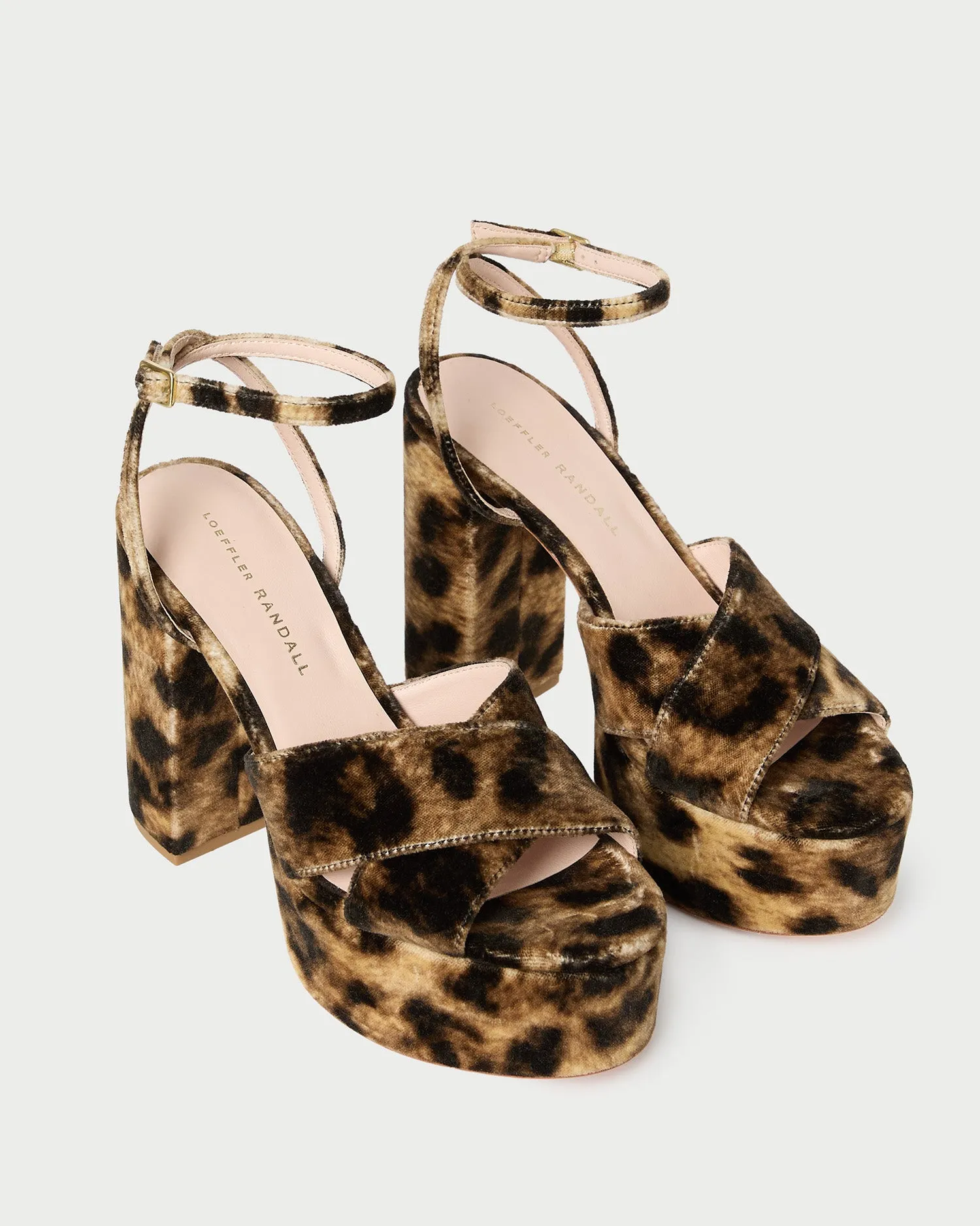 Loretta Leopard Velvet Platform Sandal sold by Loeffler Randall product image thumbnail 3