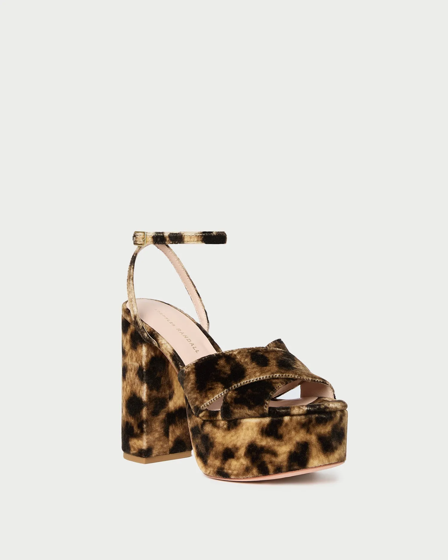 Loretta Leopard Velvet Platform Sandal sold by Loeffler Randall product image thumbnail 4