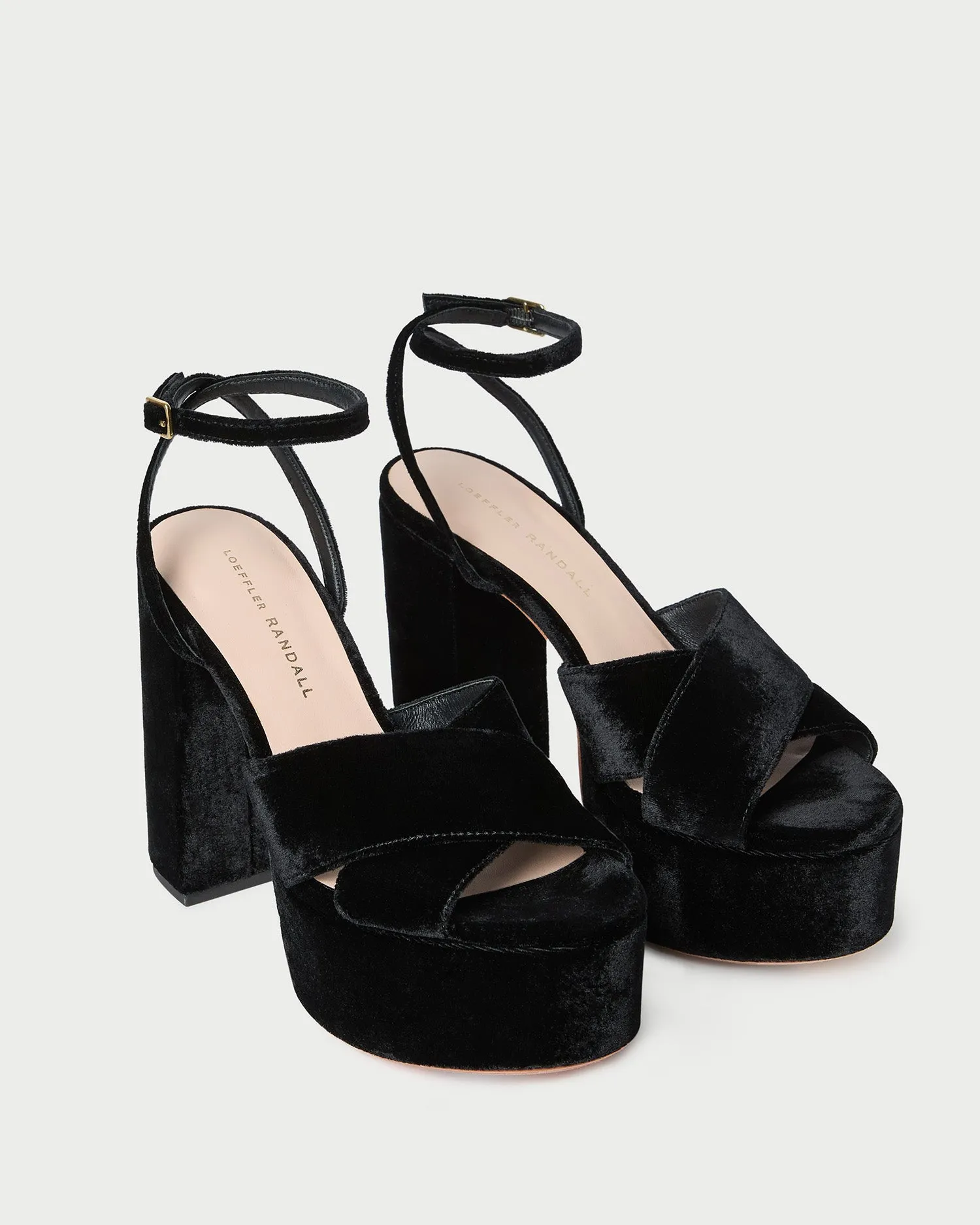 Loretta Black Velvet Platform Sandal sold by Loeffler Randall product image thumbnail 3