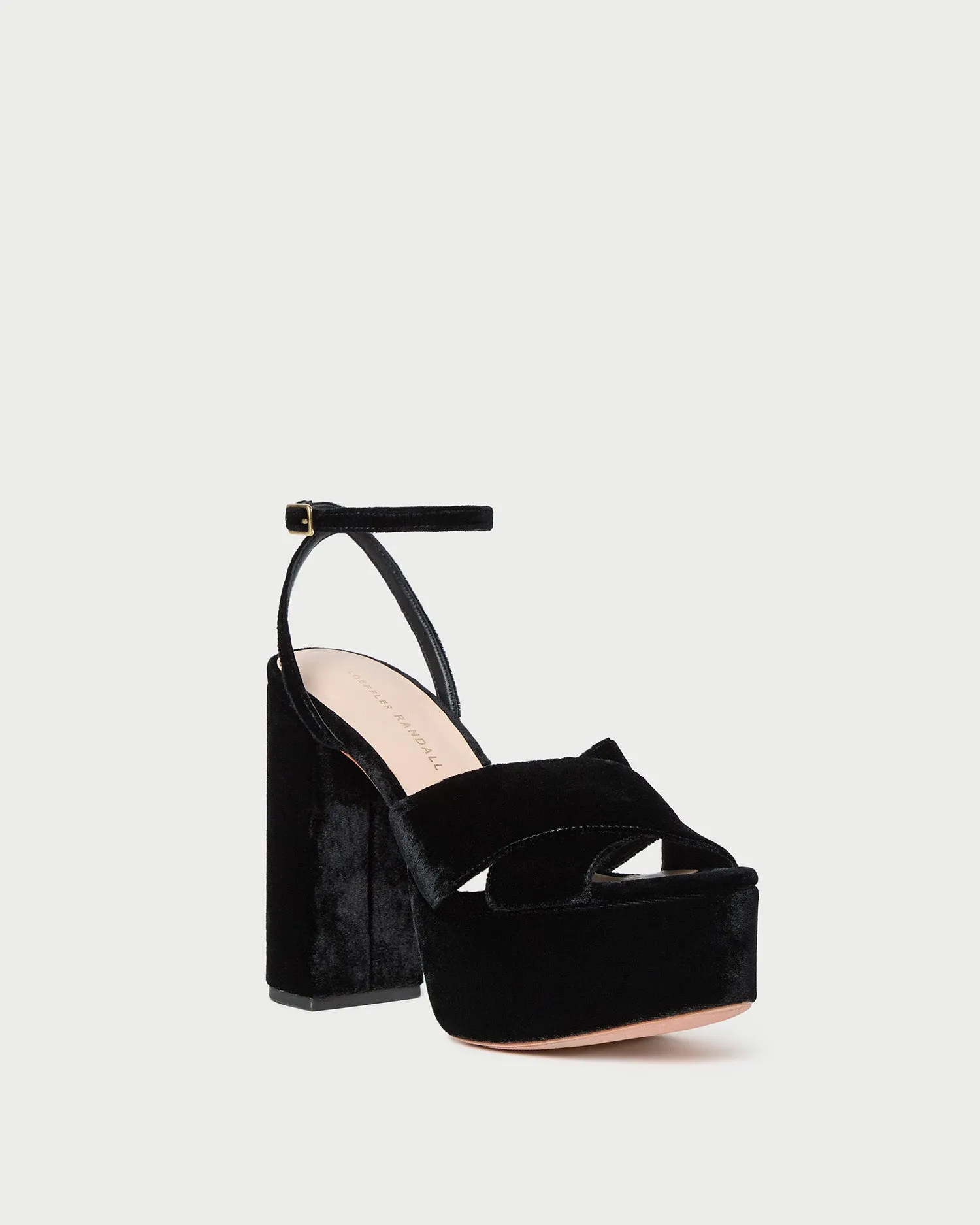 Loretta Black Velvet Platform Sandal sold by Loeffler Randall product image thumbnail 4