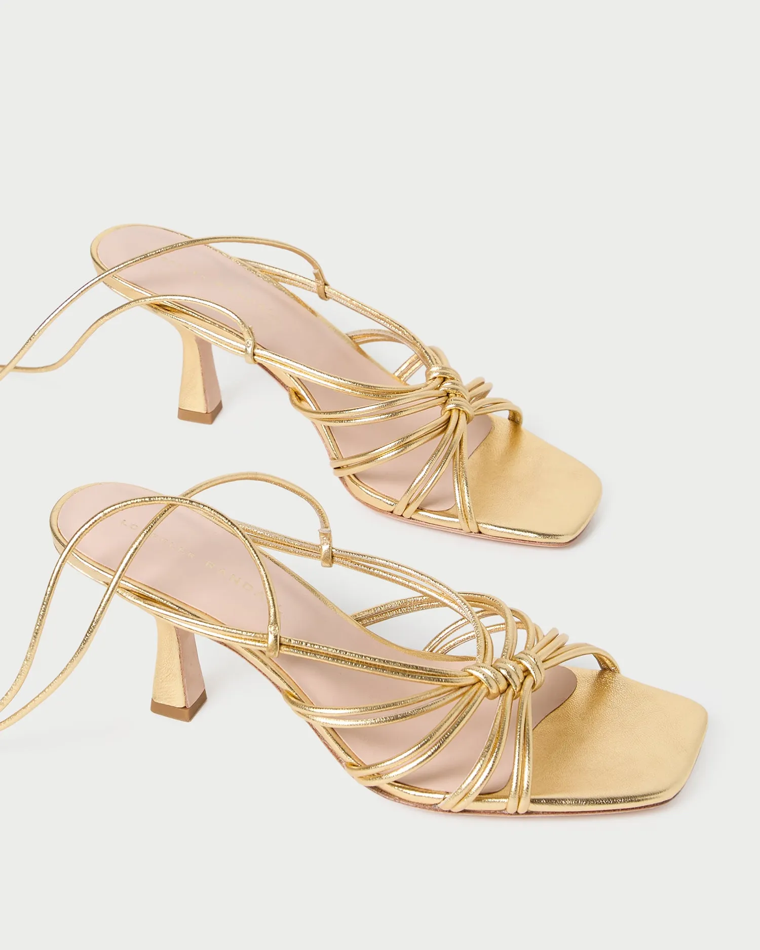 Vivienne Gold Lace-Up Heeled Sandal sold by Loeffler Randall product image thumbnail 4