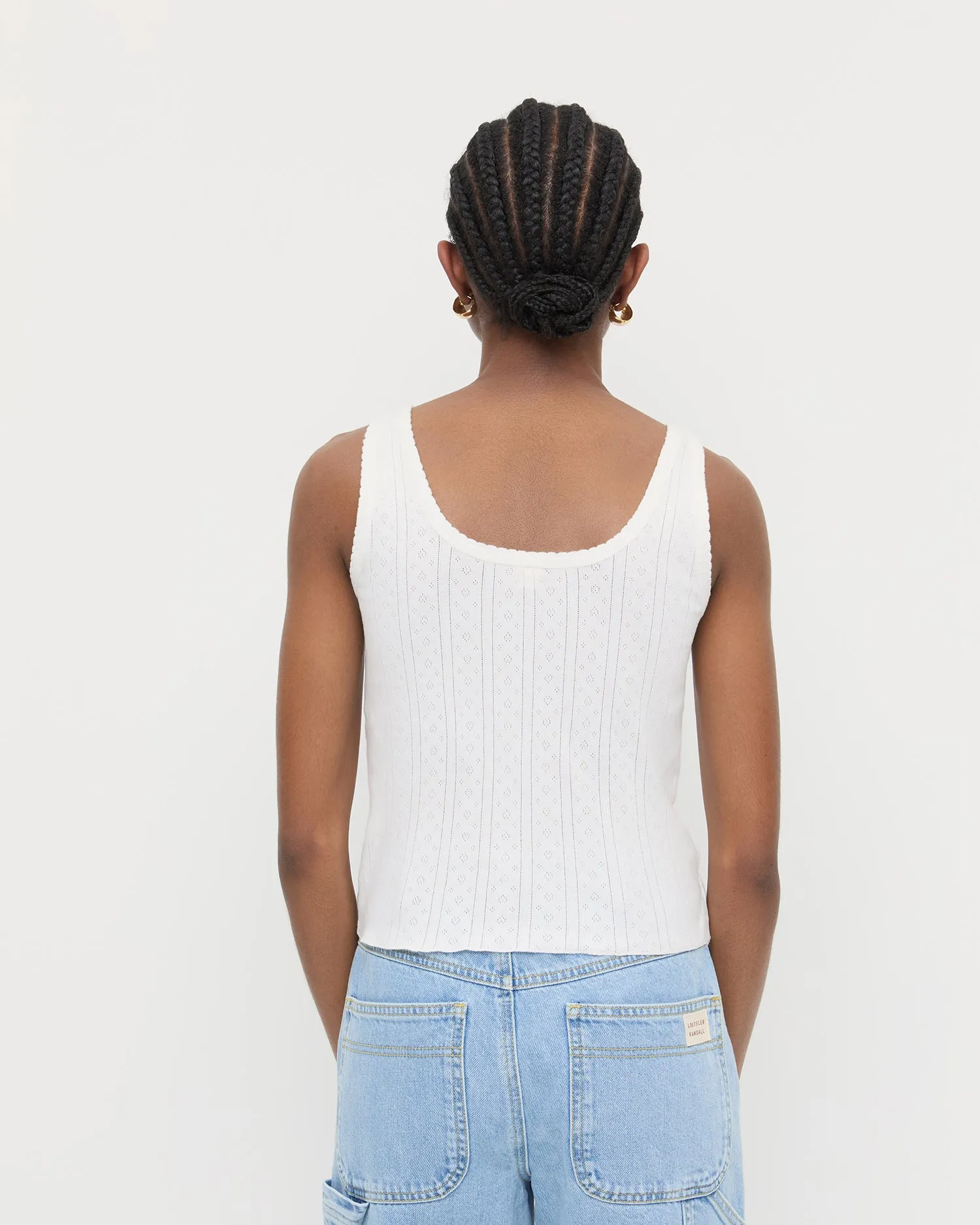 Rylee Pointelle Tank Top sold by Loeffler Randall product image thumbnail 3