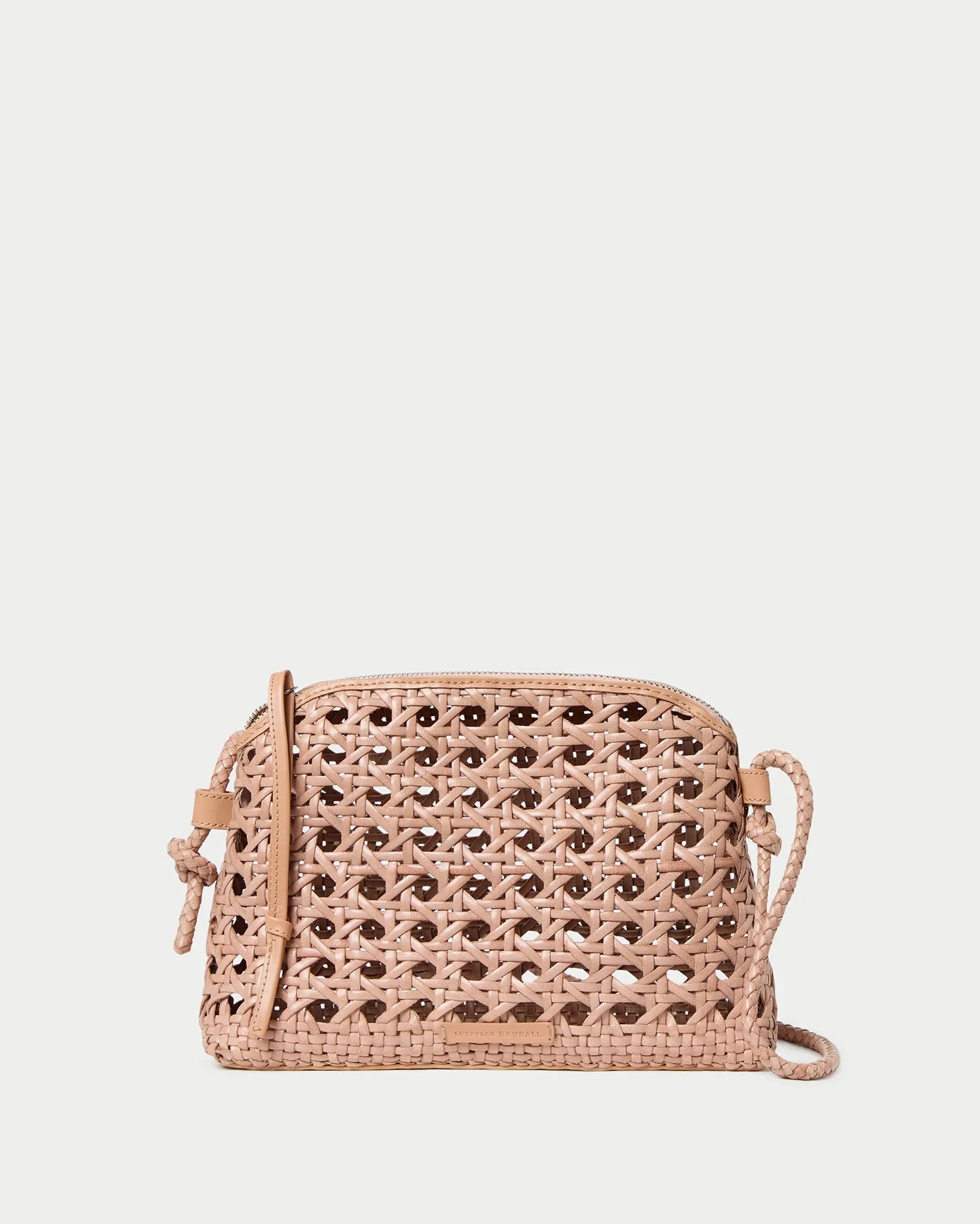 Mallory Desert Sand Woven Crossbody sold by Loeffler Randall