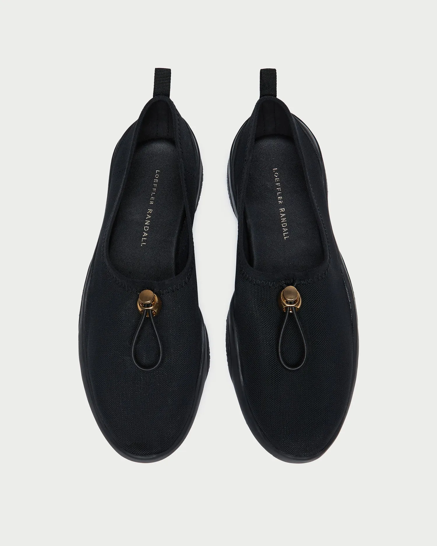 Raina Black Mesh Flat sold by Loeffler Randall