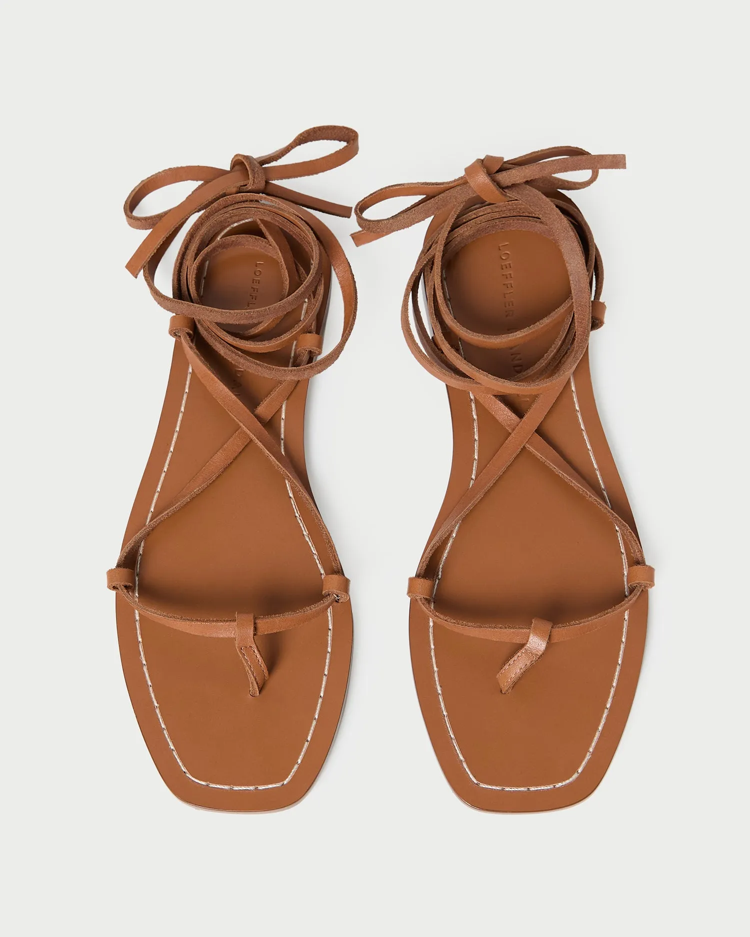 Lianna Cognac Lace-Up Sandal sold by Loeffler Randall