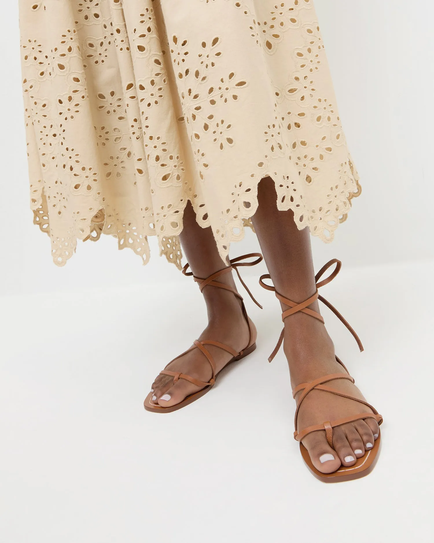 Lianna Cognac Lace-Up Sandal sold by Loeffler Randall product image thumbnail 2