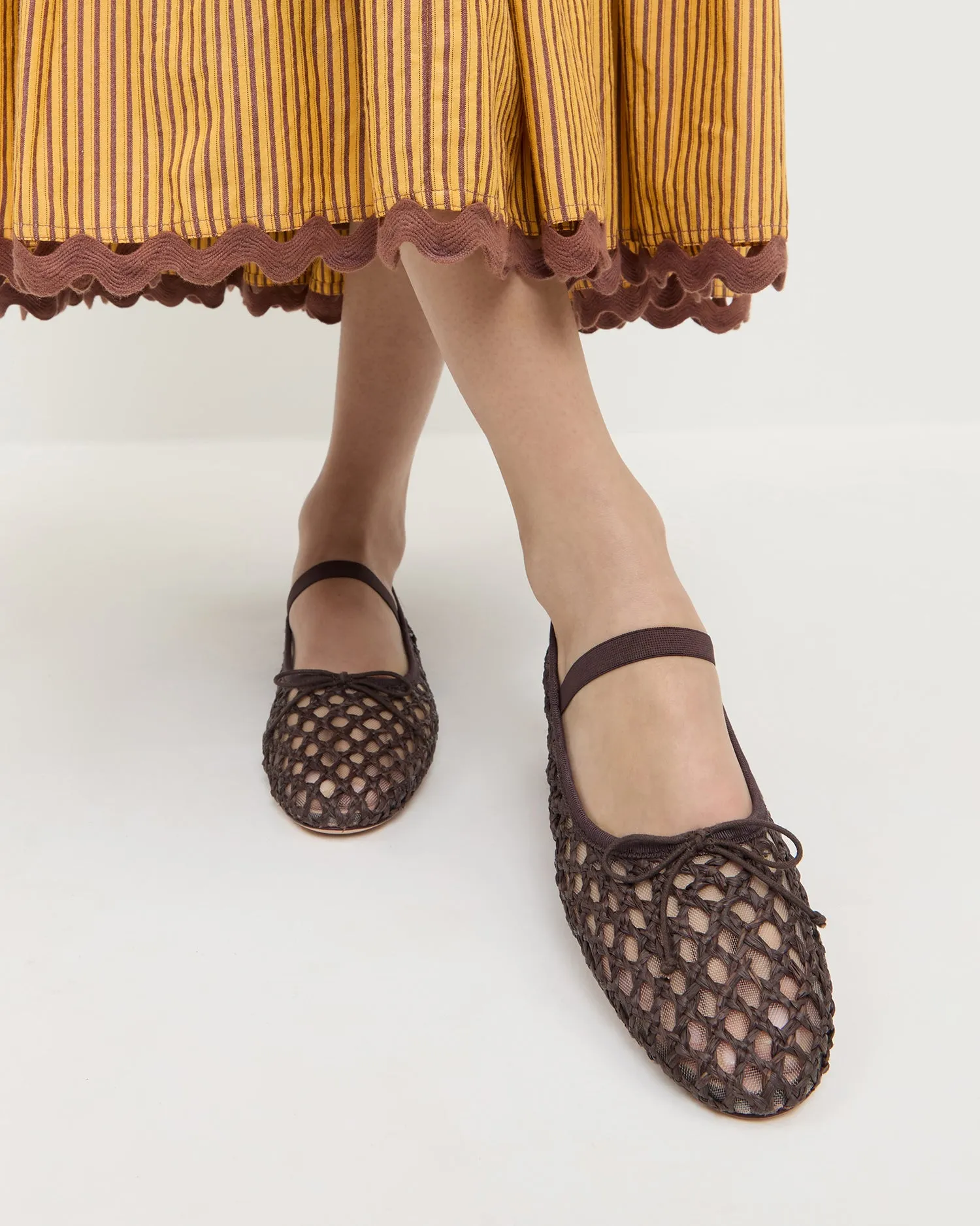 Leonie Chocolate Crochet Ballet Flat sold by Loeffler Randall product image thumbnail 2