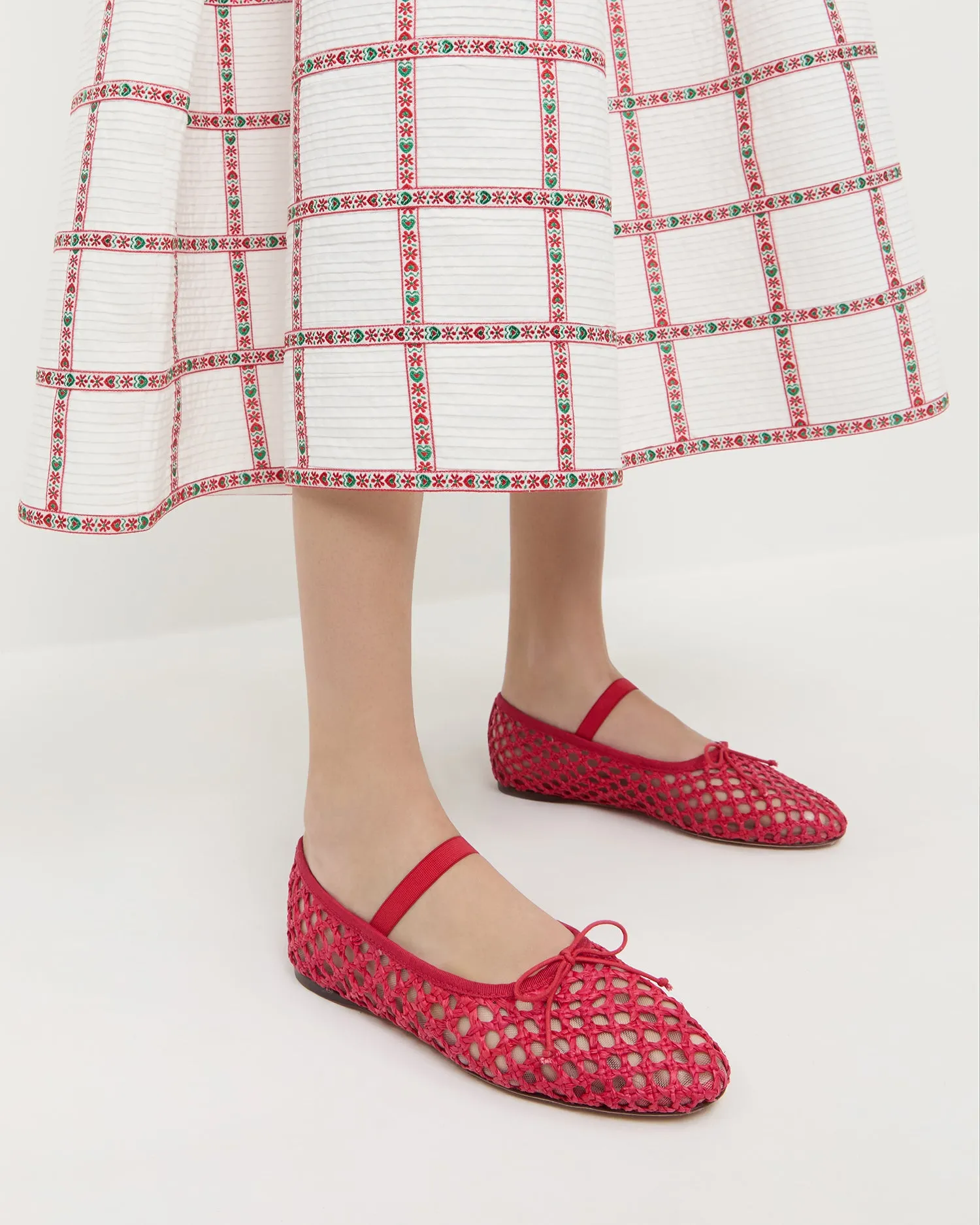 Leonie Red Crochet Ballet Flat sold by Loeffler Randall product image thumbnail 2