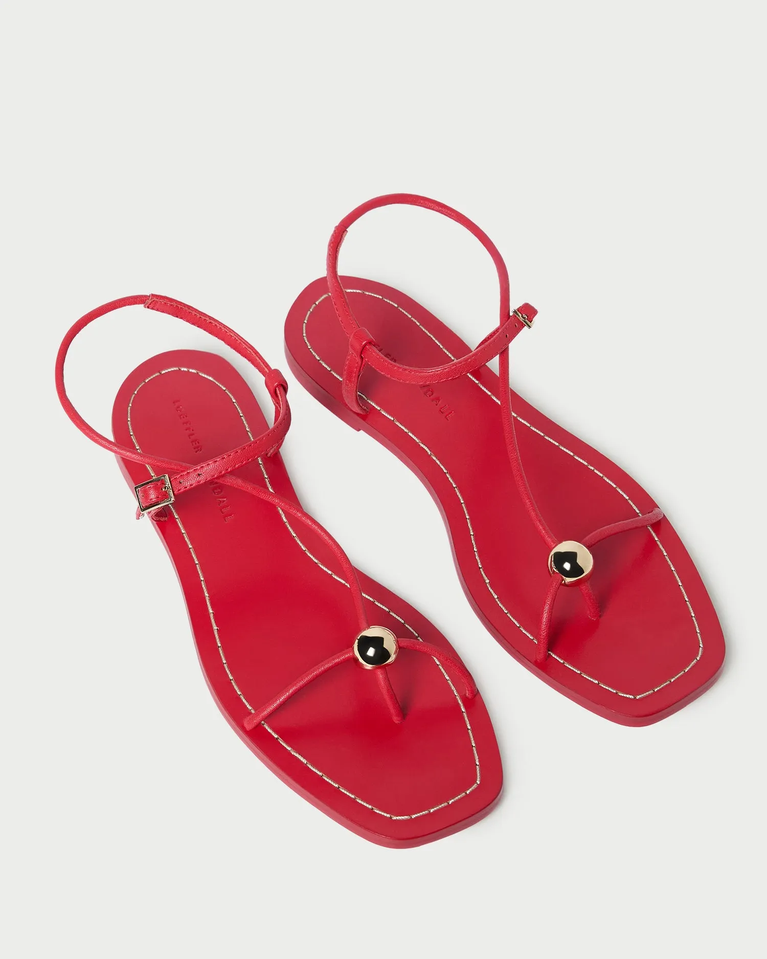Lara Red Leather Sandal sold by Loeffler Randall product image thumbnail 4