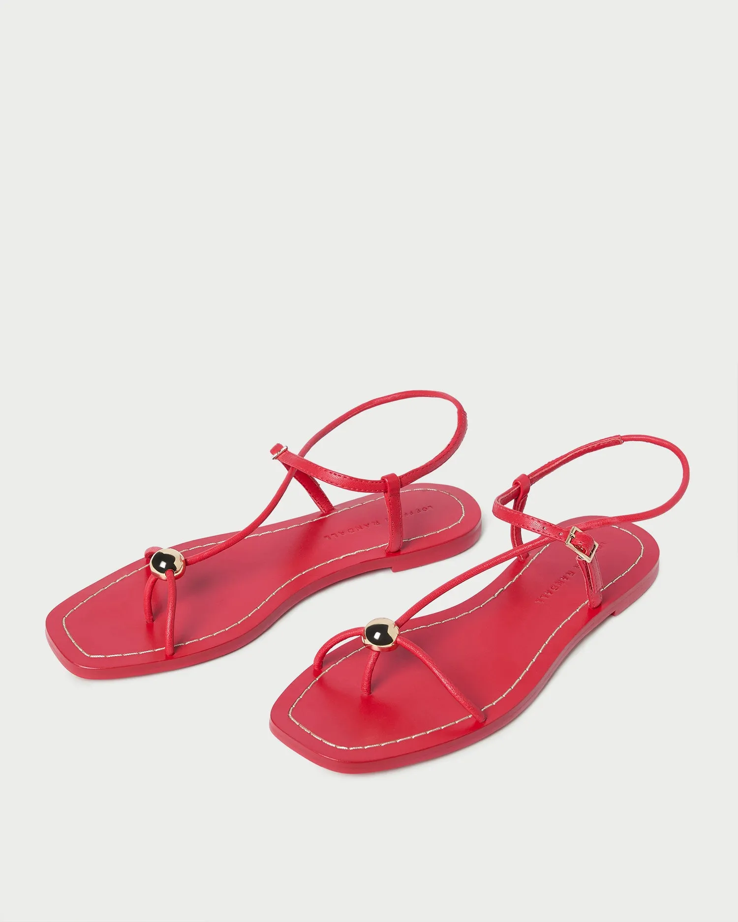 Lara Red Leather Sandal sold by Loeffler Randall product image thumbnail 5