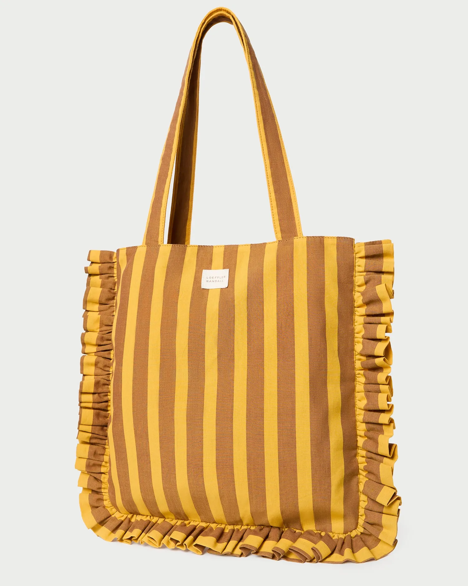 Justine Brown/Yellow Stripe Tote Bag sold by Loeffler Randall product image thumbnail 3