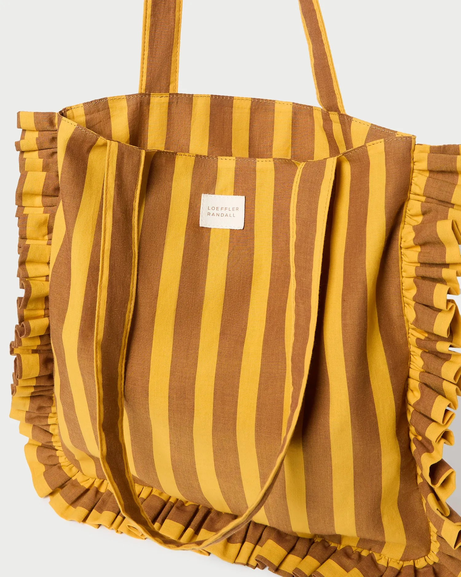 Justine Brown/Yellow Stripe Tote Bag sold by Loeffler Randall product image thumbnail 4