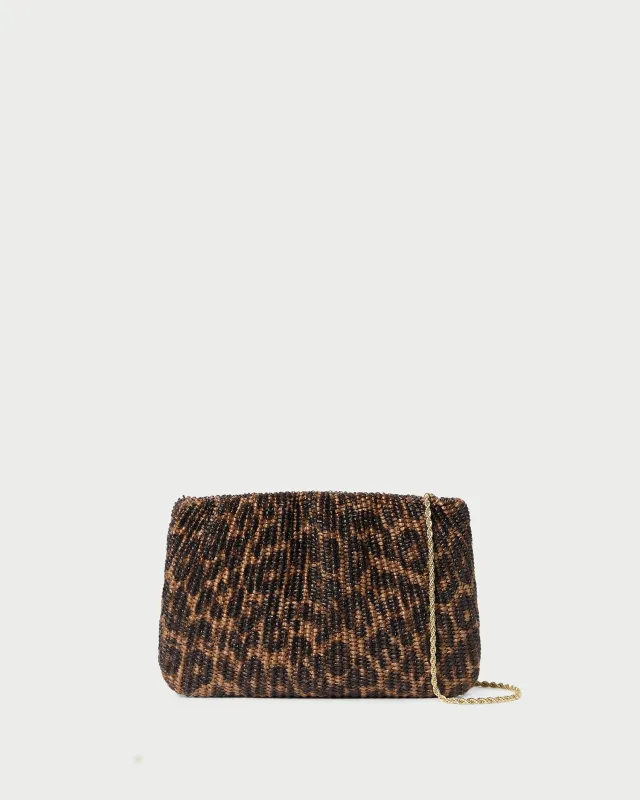 Serena Leopard Woven Clutch sold by Loeffler Randall