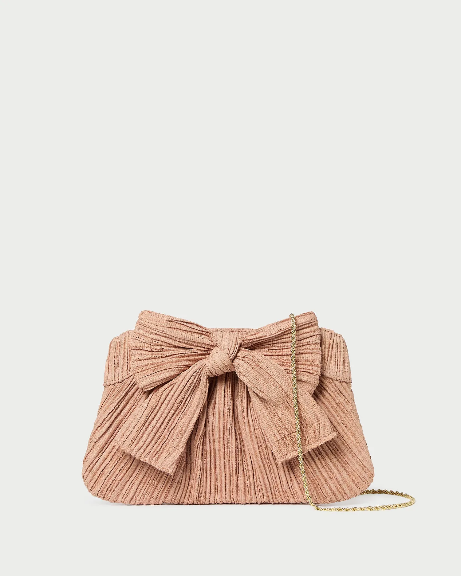 Rayne Blush Pleated Bow Clutch sold by Loeffler Randall