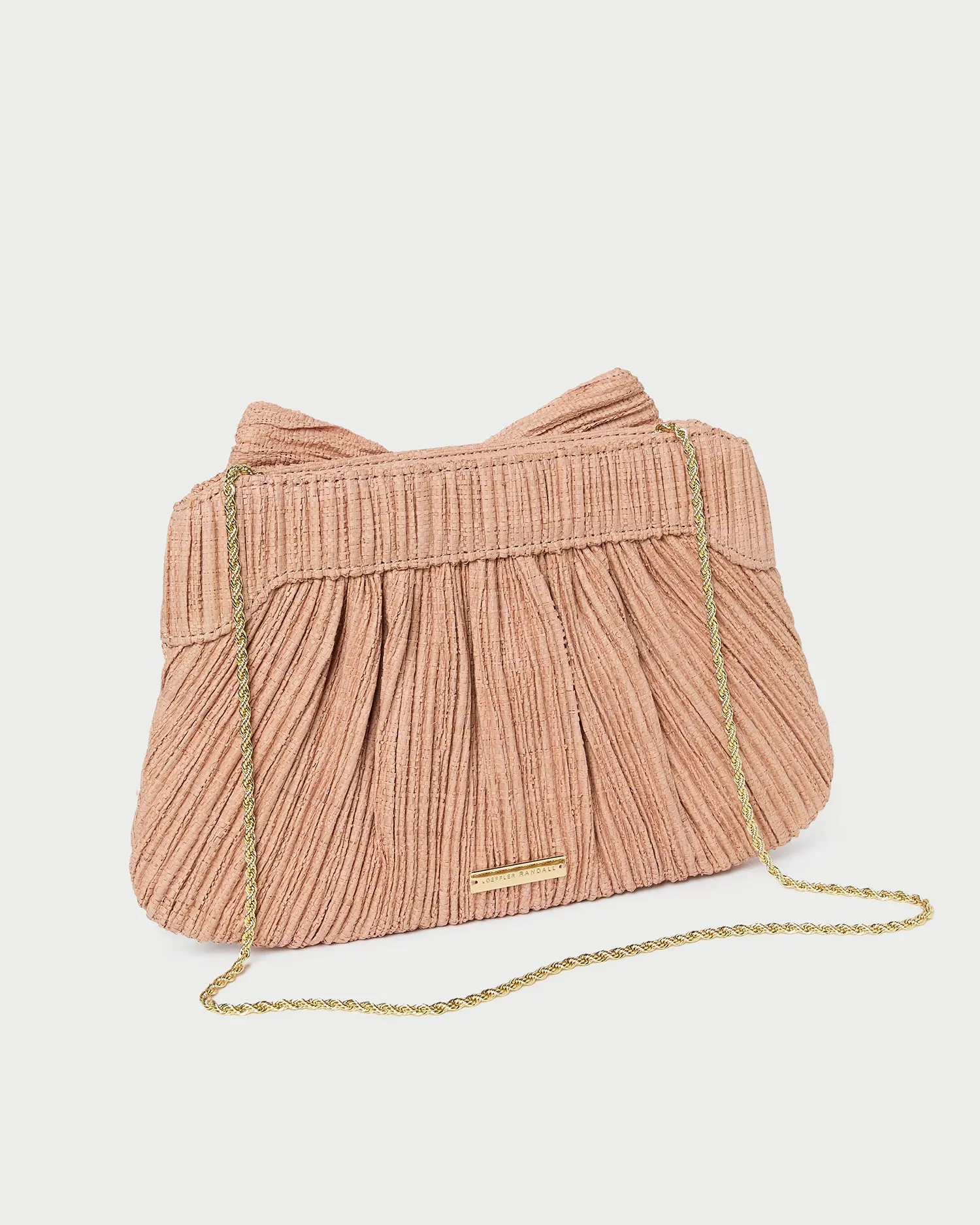 Rayne Blush Pleated Bow Clutch sold by Loeffler Randall product image thumbnail 3