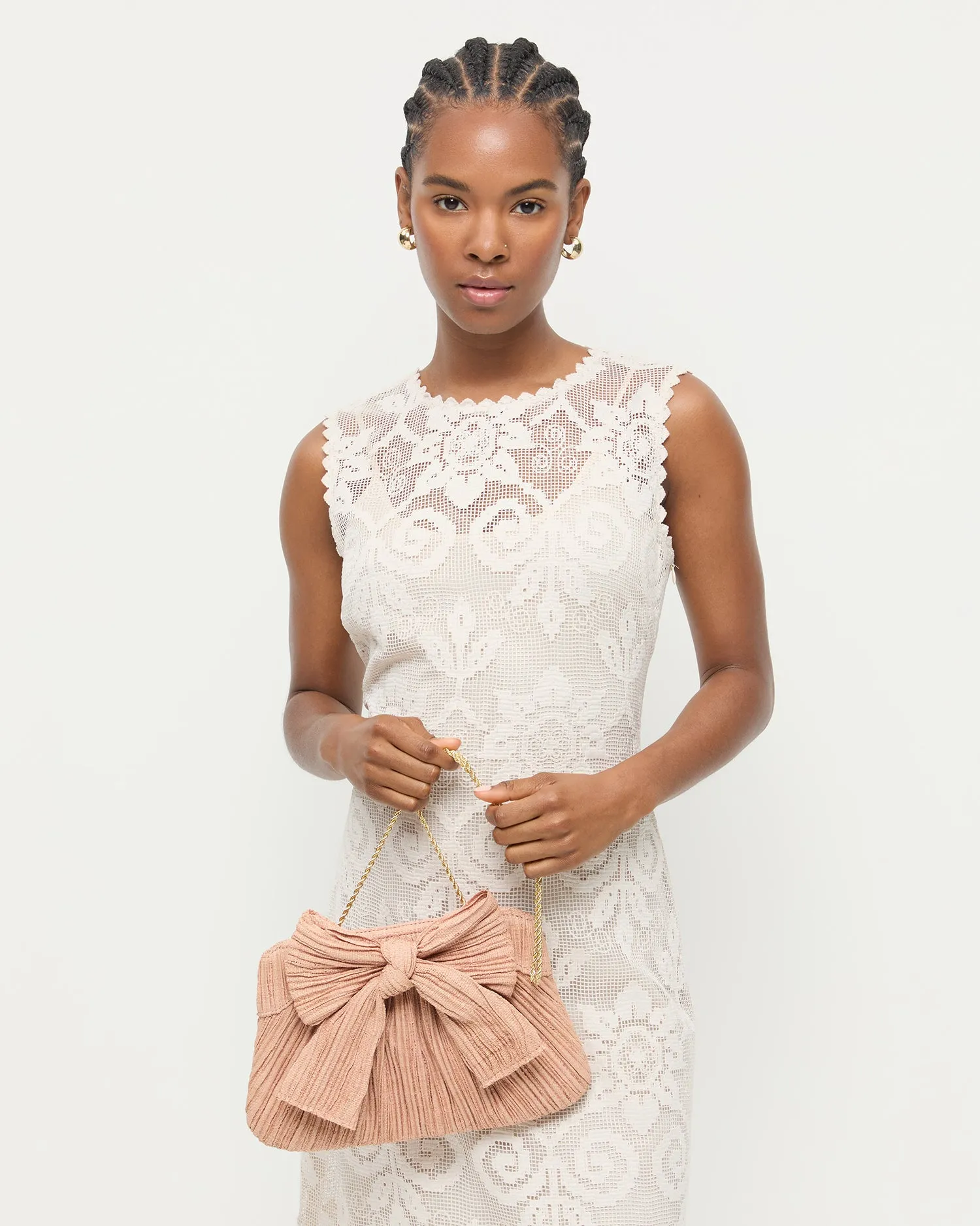 Rayne Blush Pleated Bow Clutch sold by Loeffler Randall product image thumbnail 5