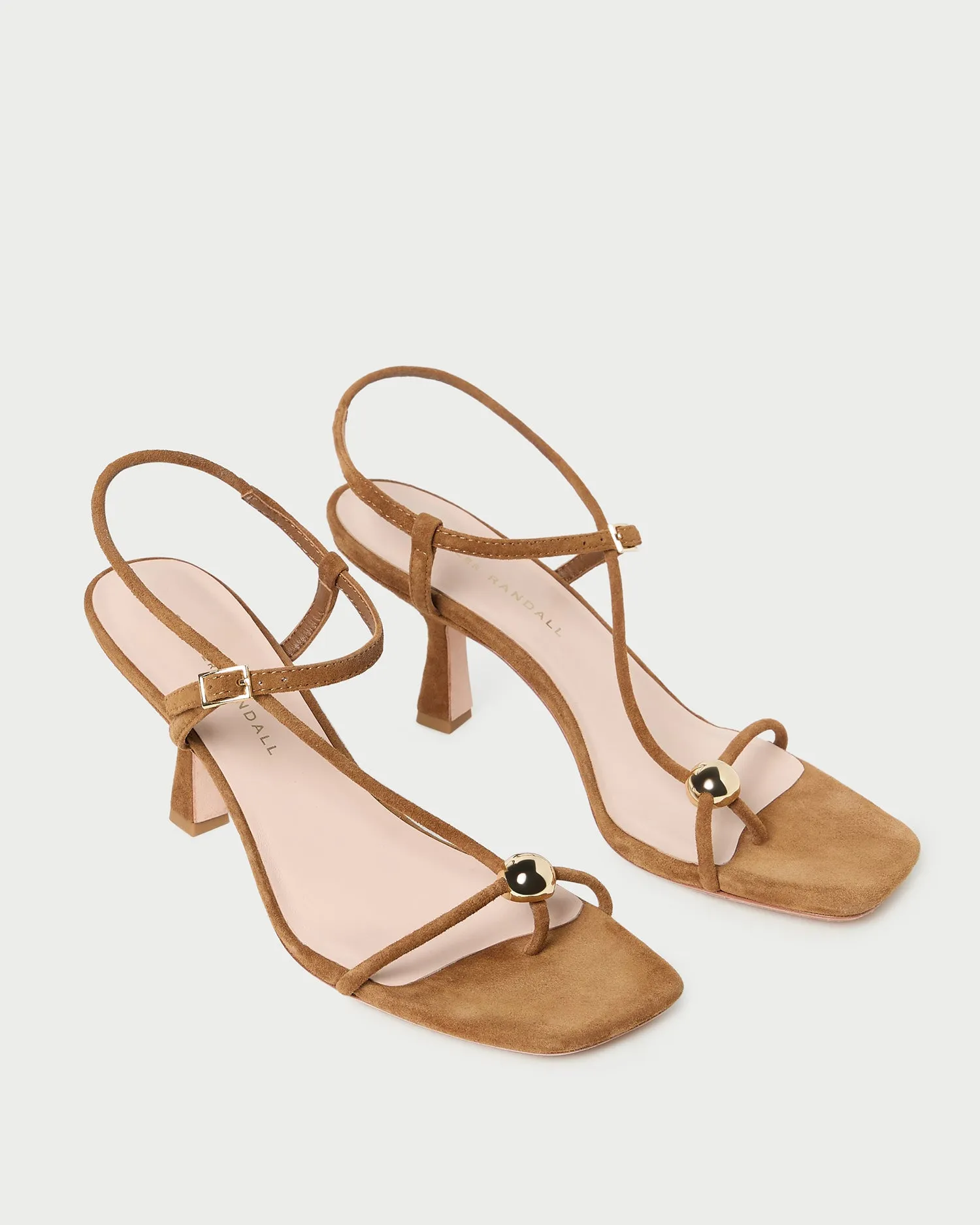 Triana Cacao Suede Mid-Heel Sandal sold by Loeffler Randall product image thumbnail 3