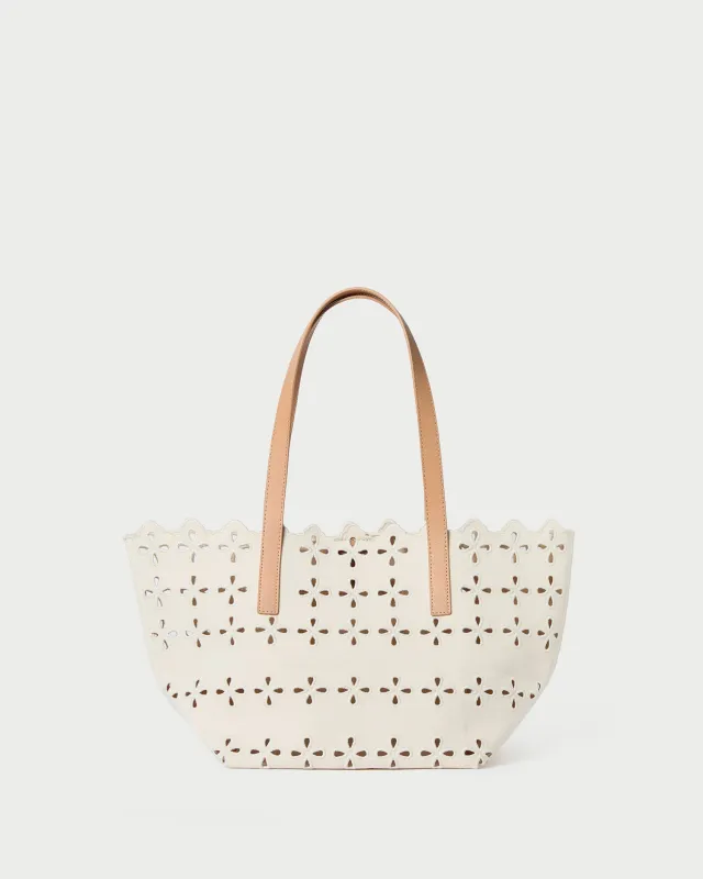 Easton Natural Embroidered Canvas Tote sold by Loeffler Randall