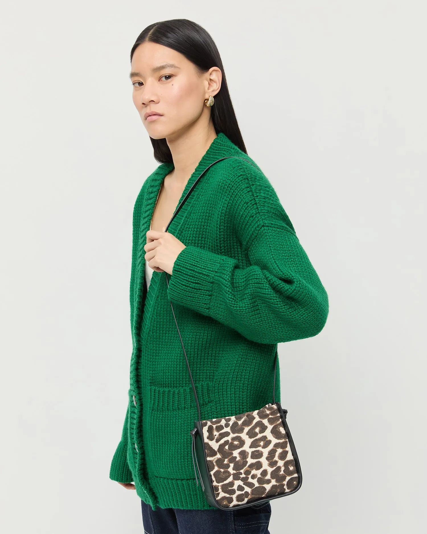 Avalon Leopard/Black Canvas Crossbody sold by Loeffler Randall product image thumbnail 5