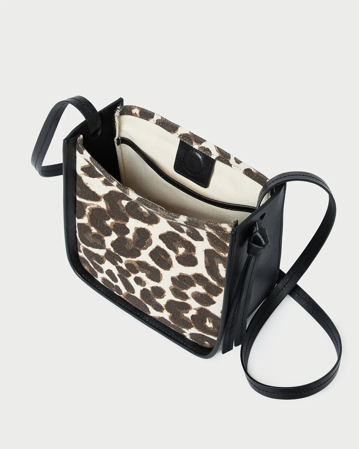 Avalon Leopard/Black Canvas Crossbody sold by Loeffler Randall product image thumbnail 4