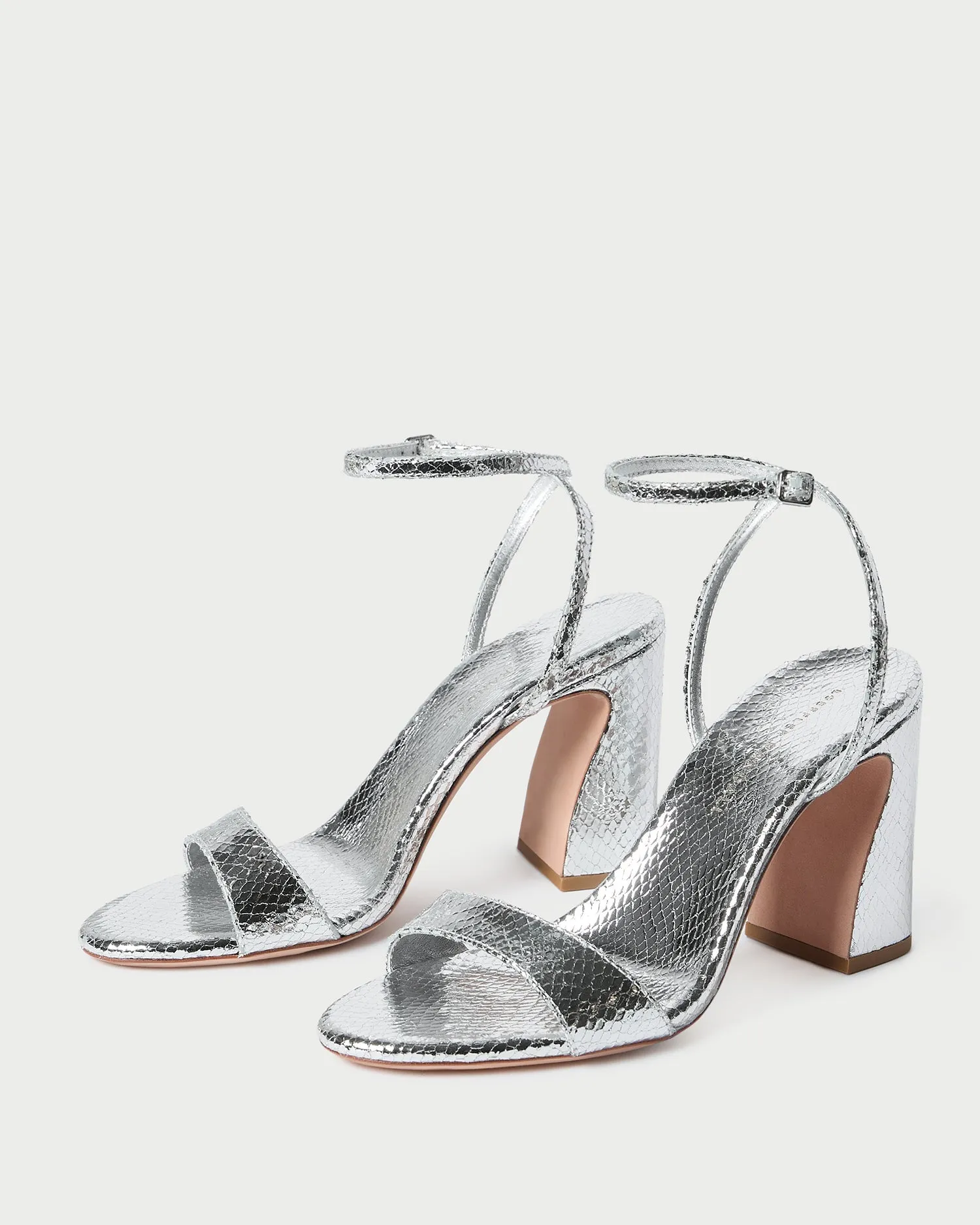 Malia Silver Snake Embossed Sandal sold by Loeffler Randall product image thumbnail 5