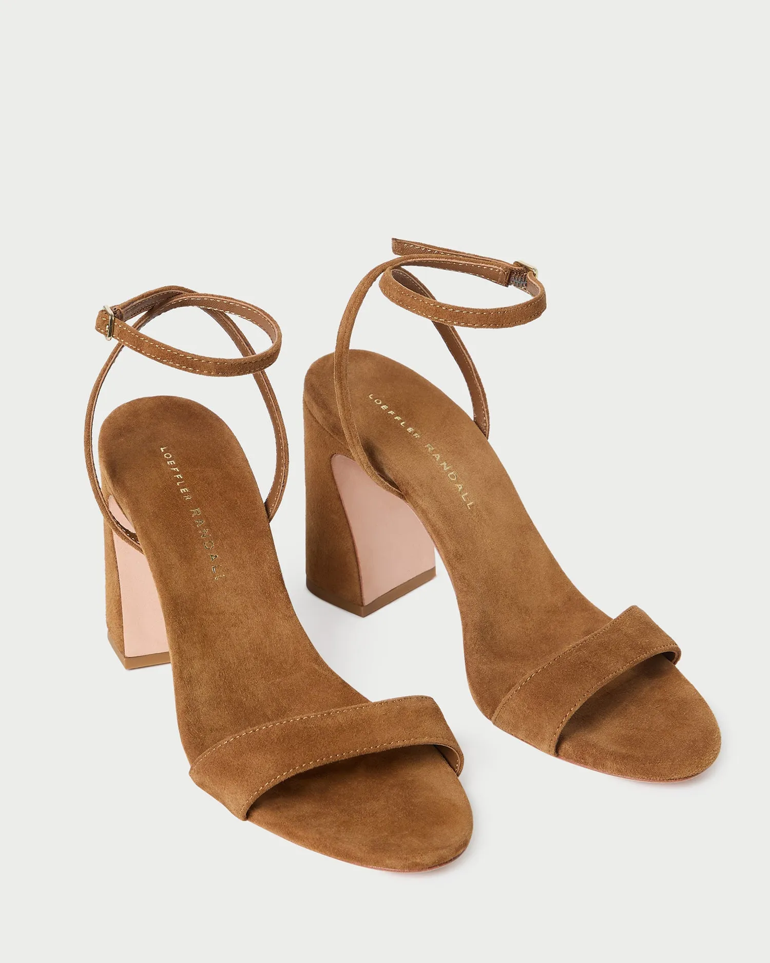 Malia Cacao Suede Curved-Heel Sandal sold by Loeffler Randall product image thumbnail 3