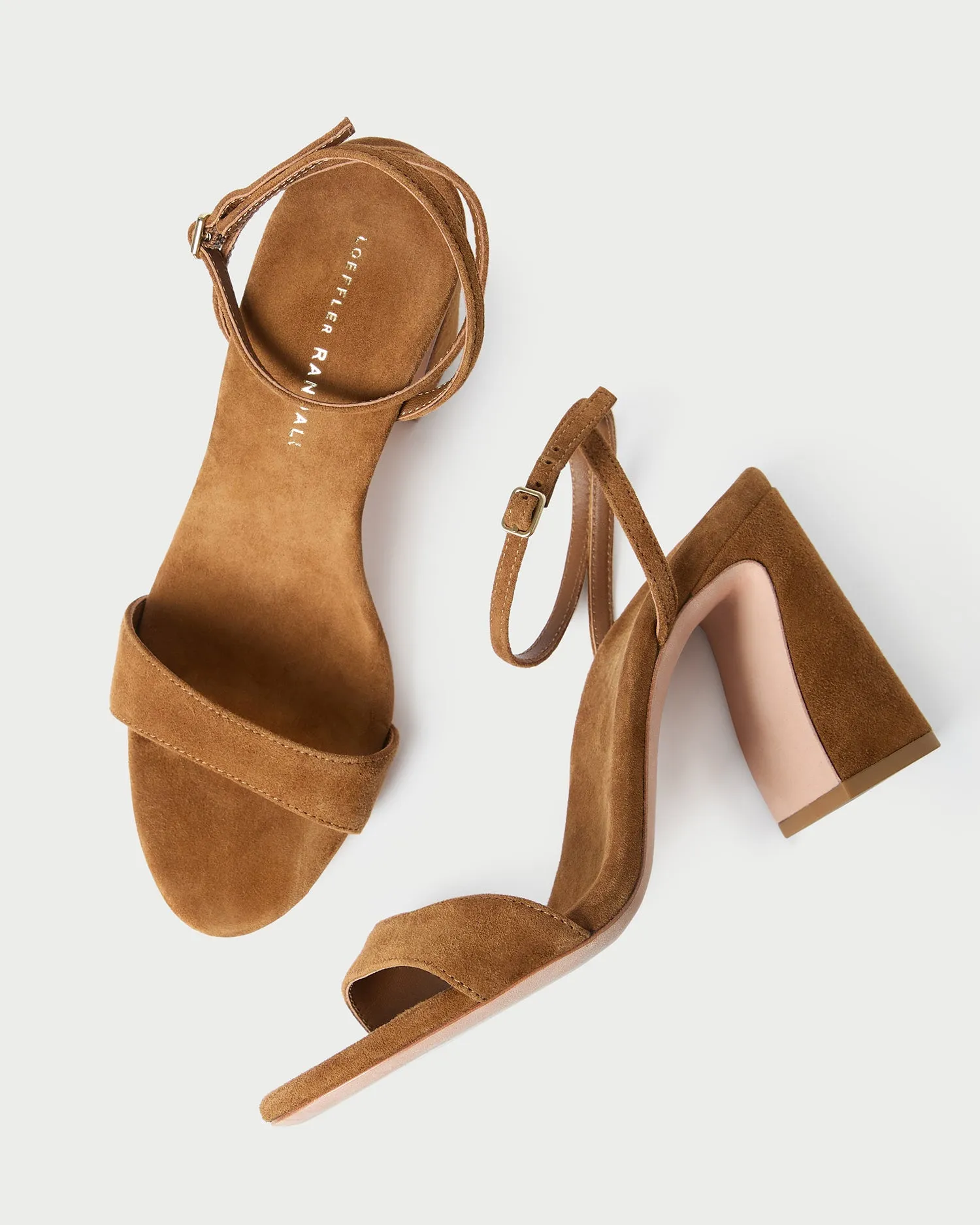Malia Cacao Suede Curved-Heel Sandal sold by Loeffler Randall product image thumbnail 5