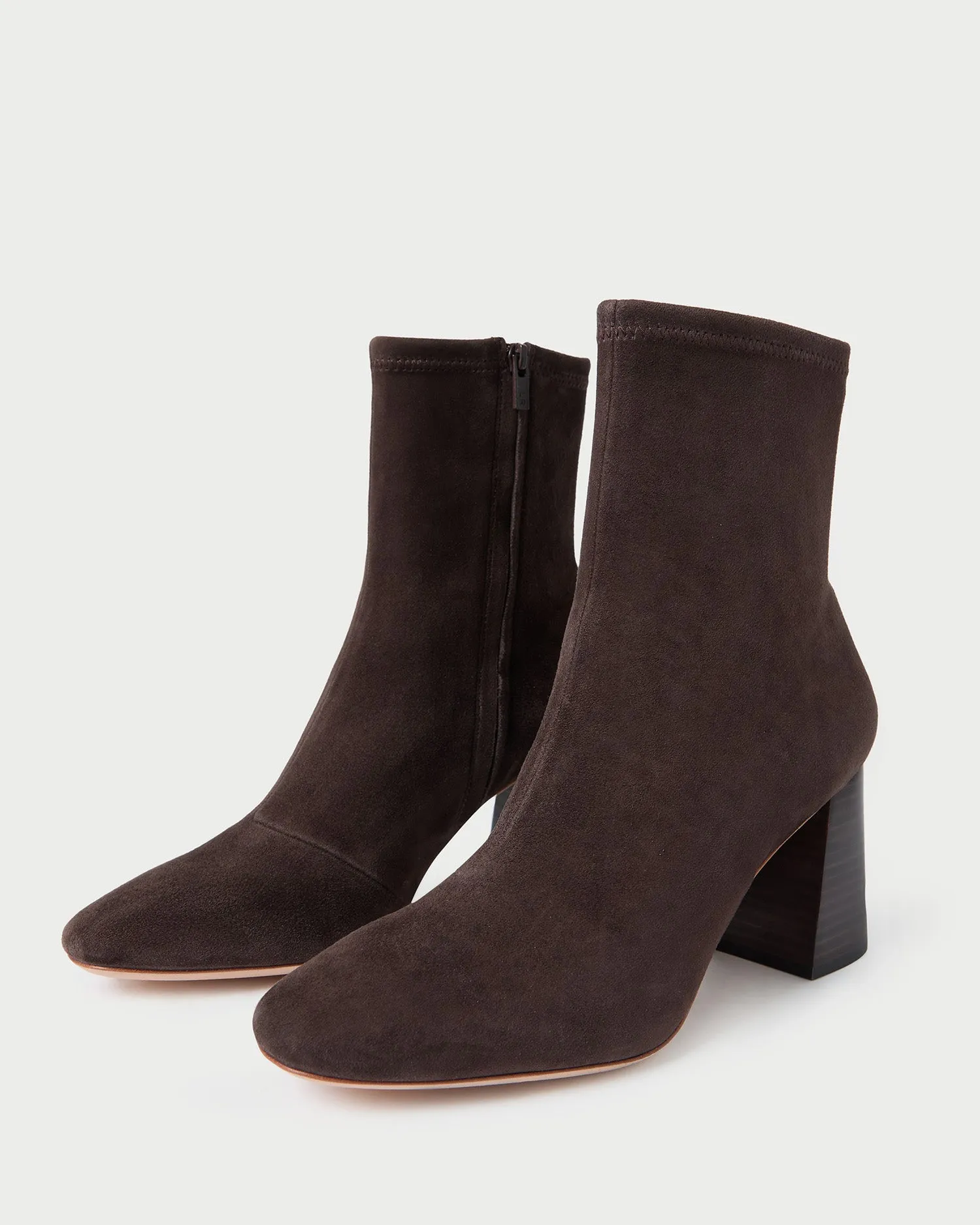 Elise Brown Suede Stretch Bootie sold by Loeffler Randall product image thumbnail 4
