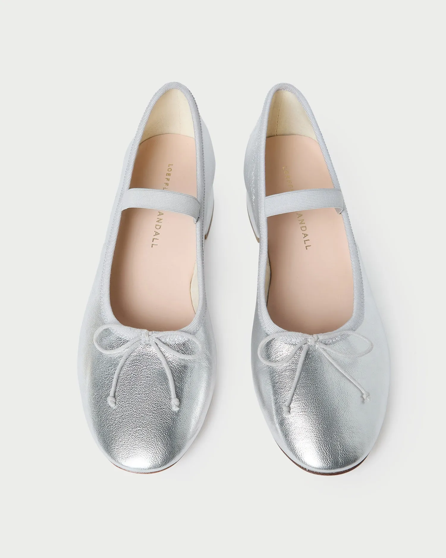 Odile Silver Leather Ballet Pump sold by Loeffler Randall product image thumbnail 3