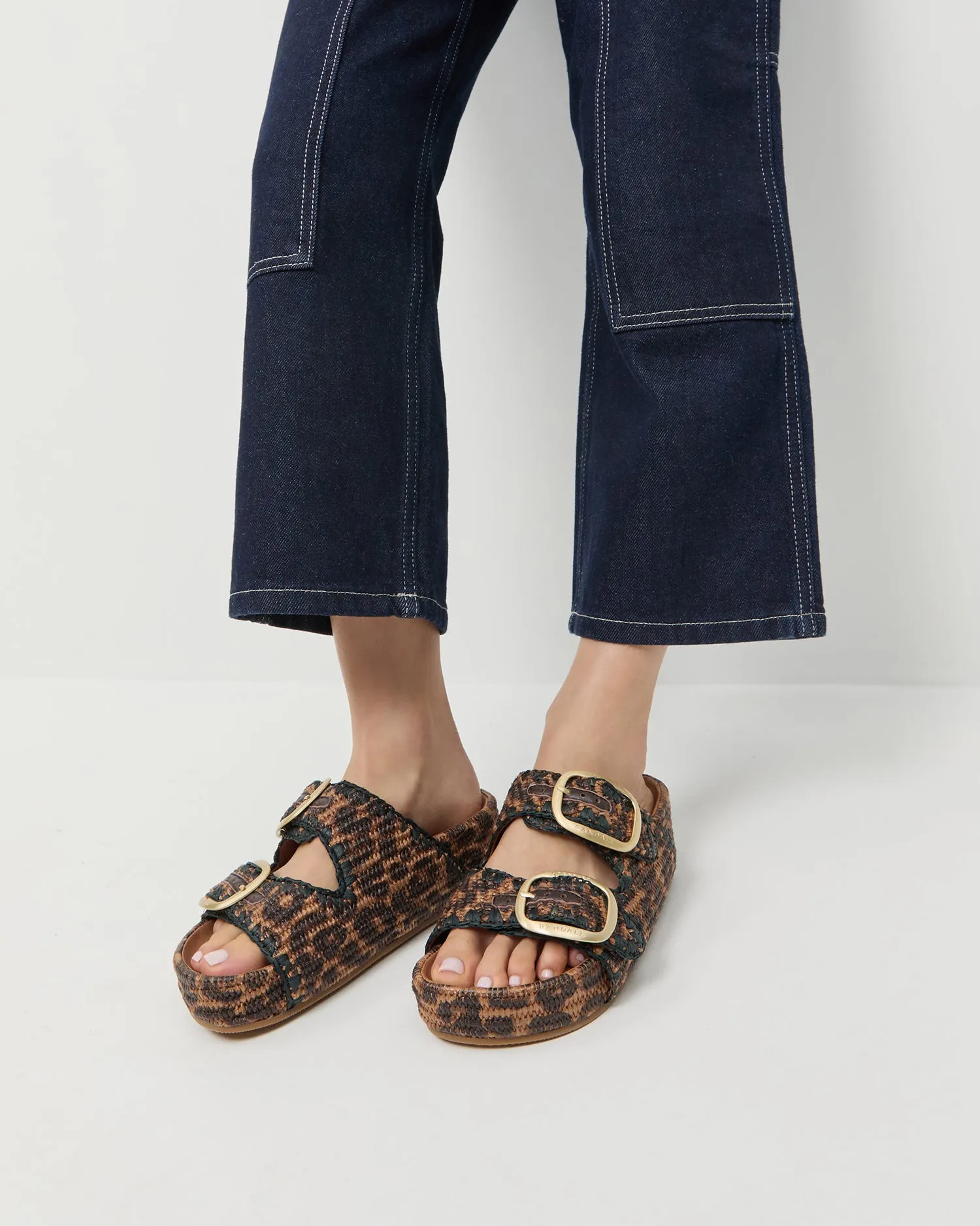 Theo Leopard Two-Band Sandal sold by Loeffler Randall product image thumbnail 2