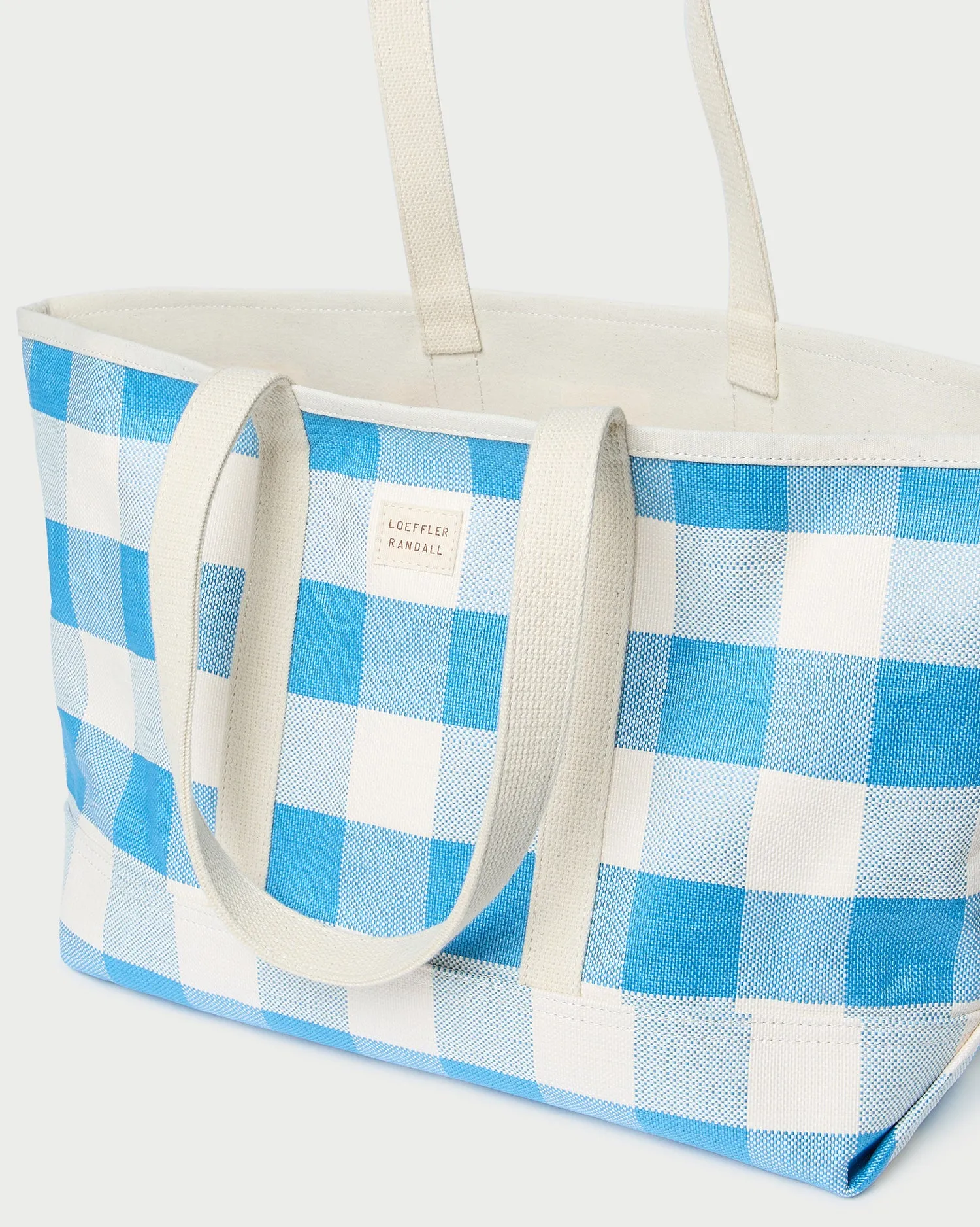 Deanie Blue Gingham Tote sold by Loeffler Randall product image thumbnail 4